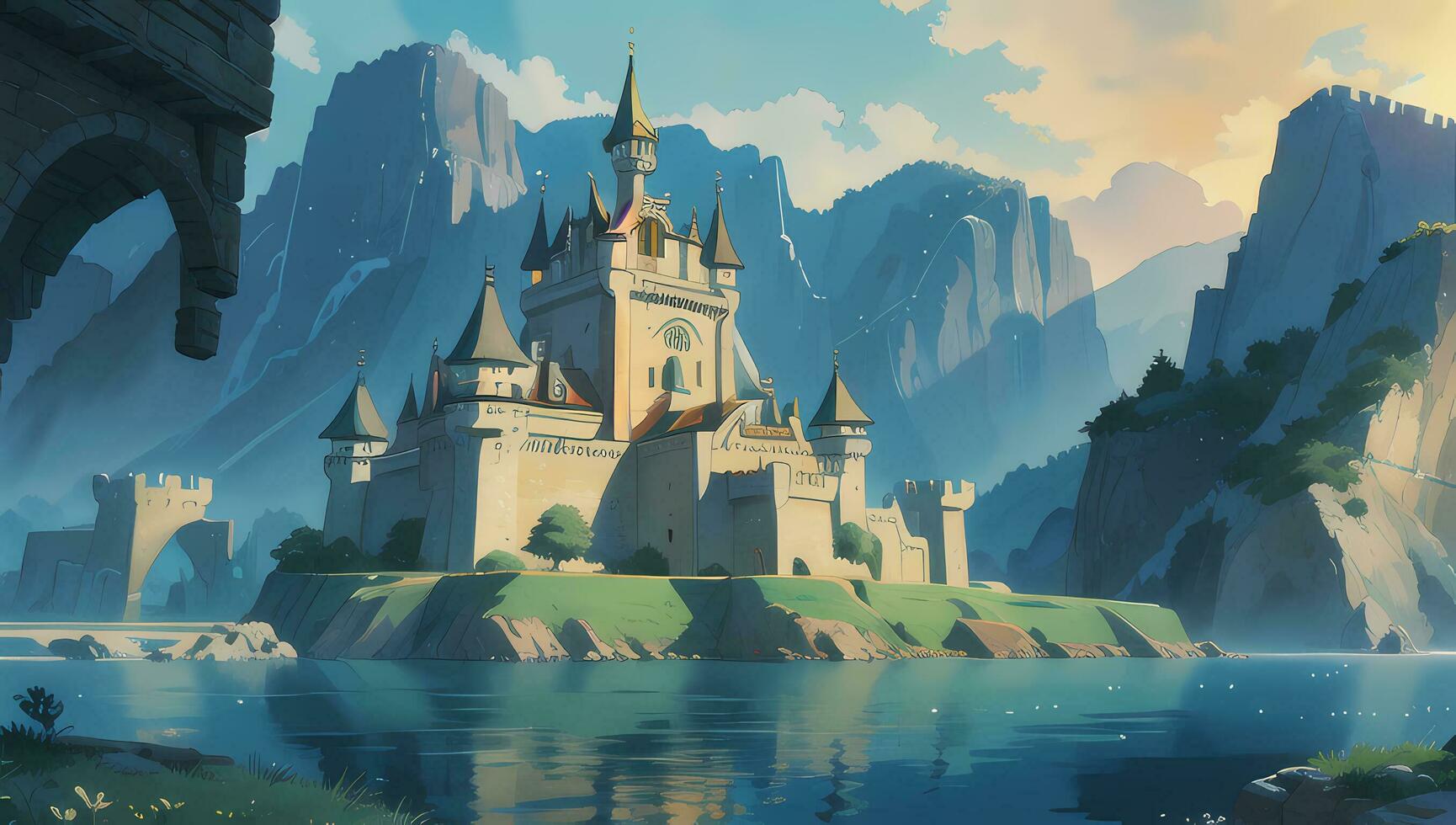 1730x980 Magnificent Castle Graphic Novel Anime Manga Wallpaper