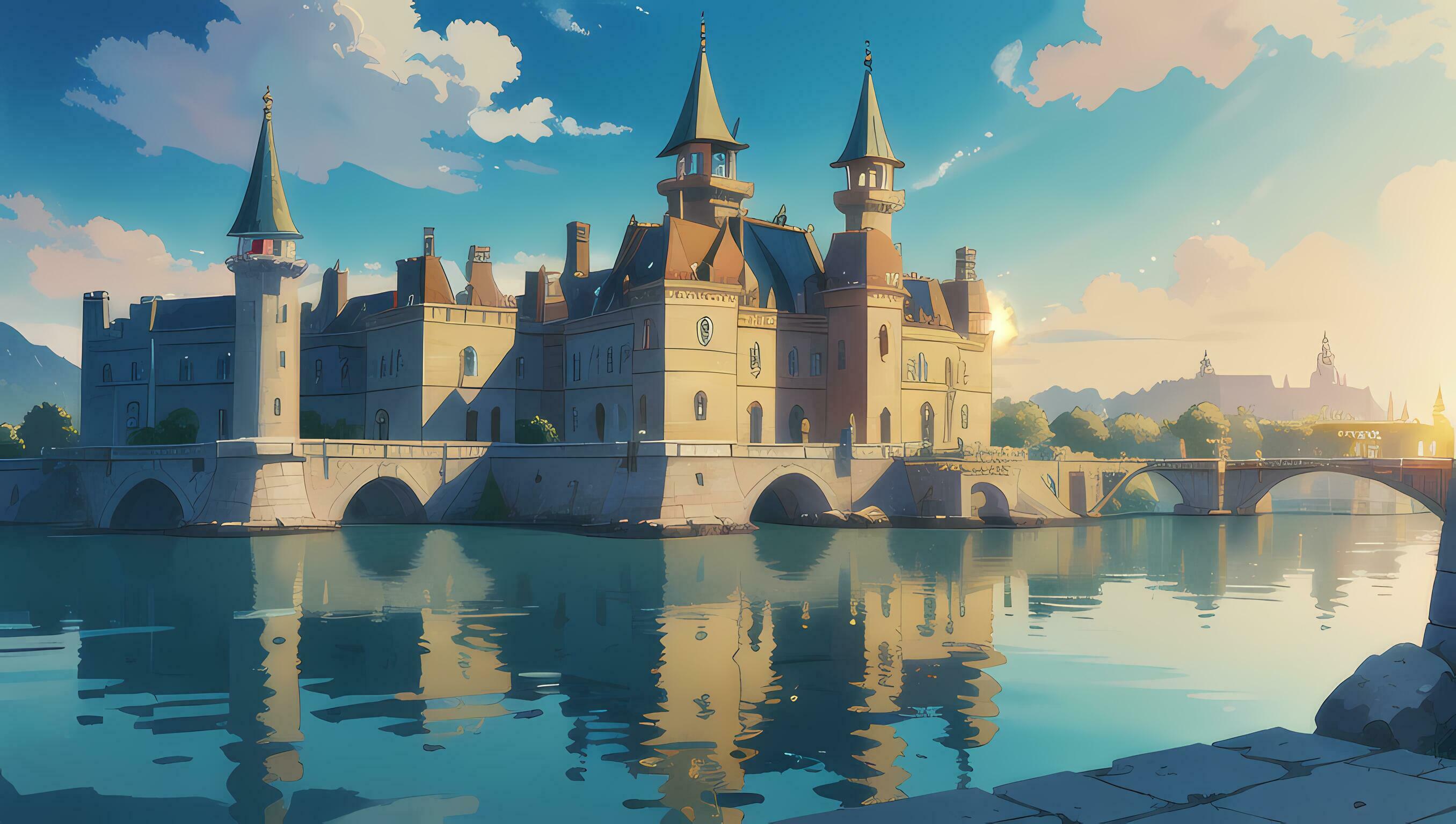 2712x1536 Magnificent Castle Graphic Novel Anime Manga Wallpaper