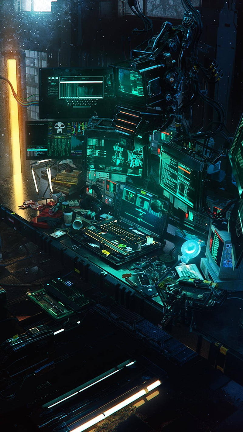 800x1422 HD Sci Fi Room Wallpaper