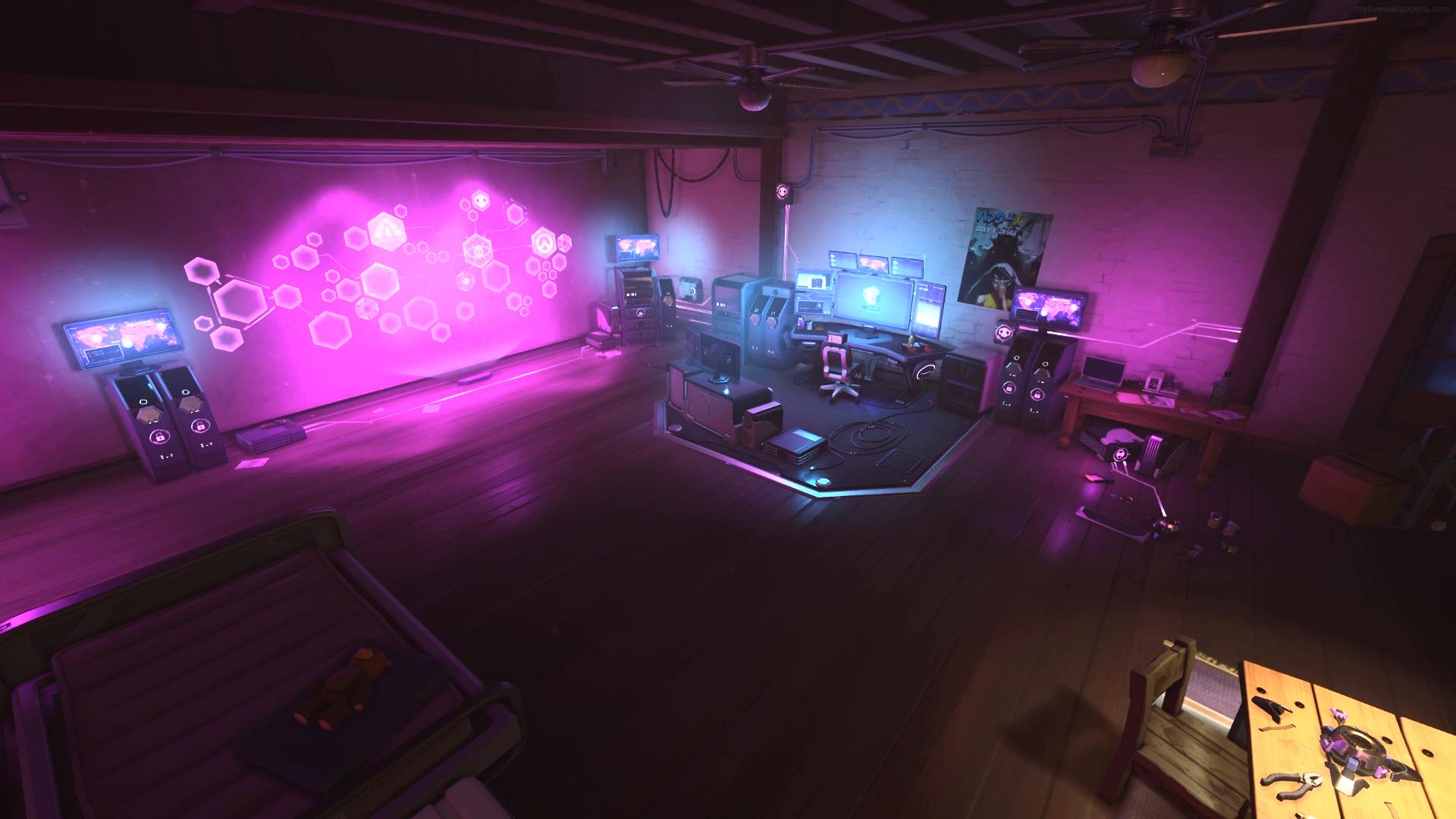 1920x1080 Cyberpunk Gaming Room Live Wallpaper