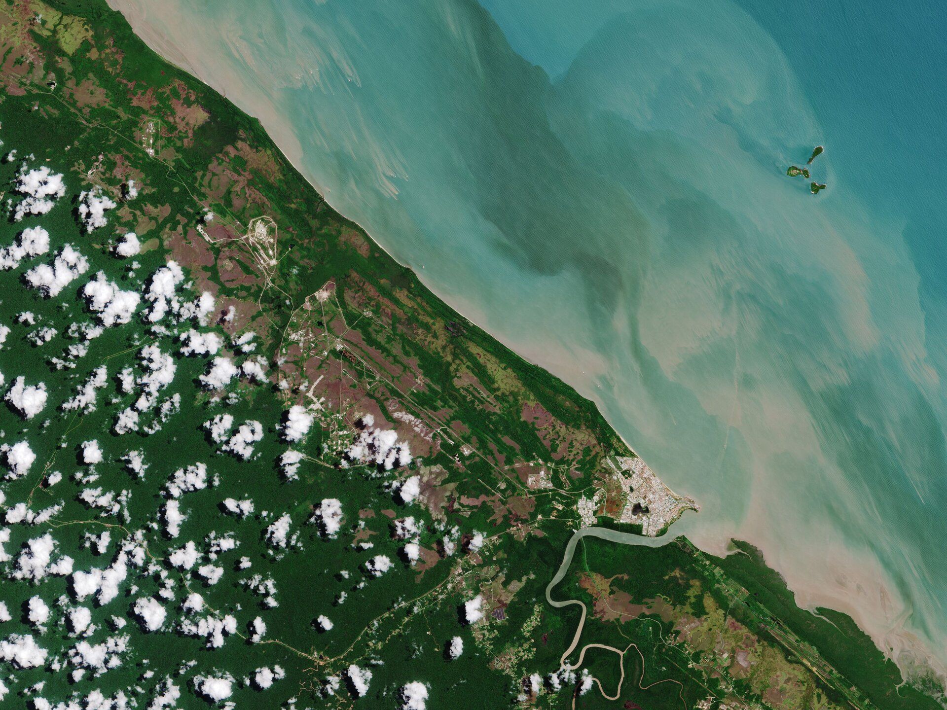1920x1440 ESA from Space: Kourou, French Guiana