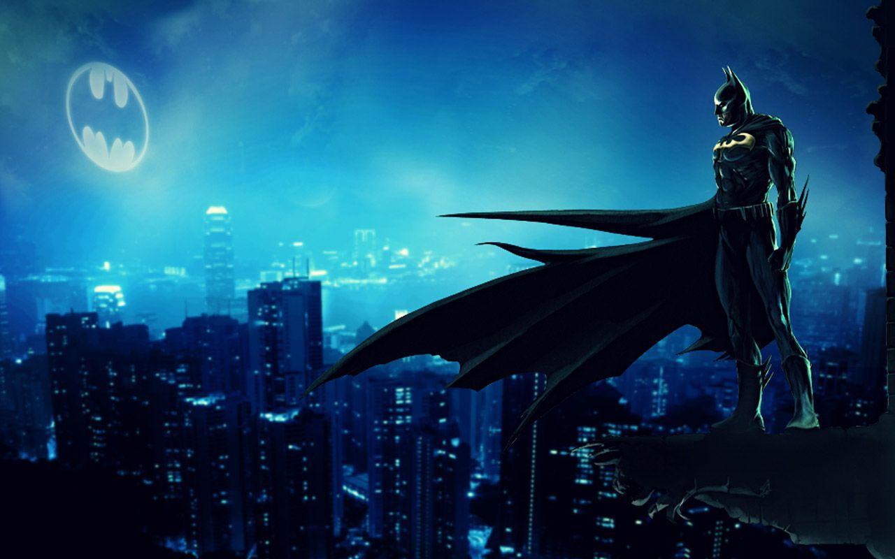 1280x800 Blue Batman Wallpaper