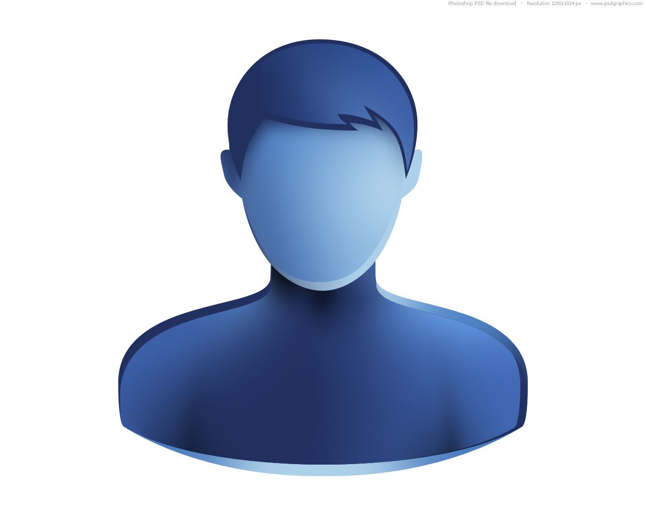1280x1024 Blue User Icon PNG Transparent Background, Free Download