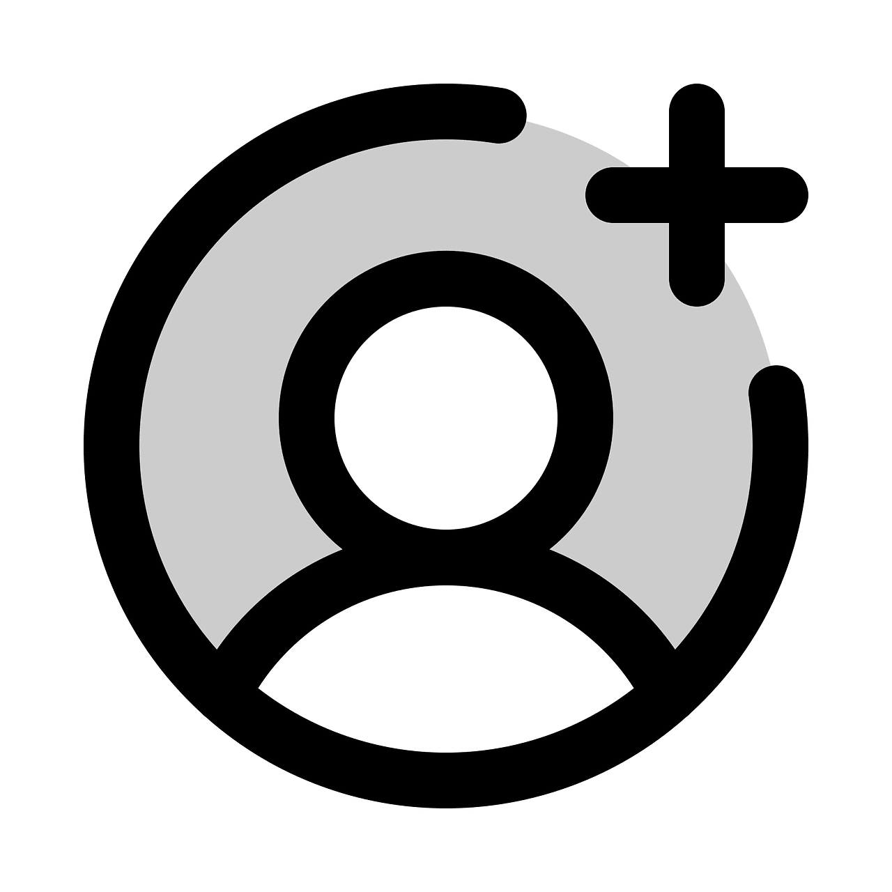 1280x1280 User Circle Plus Vector Icons On