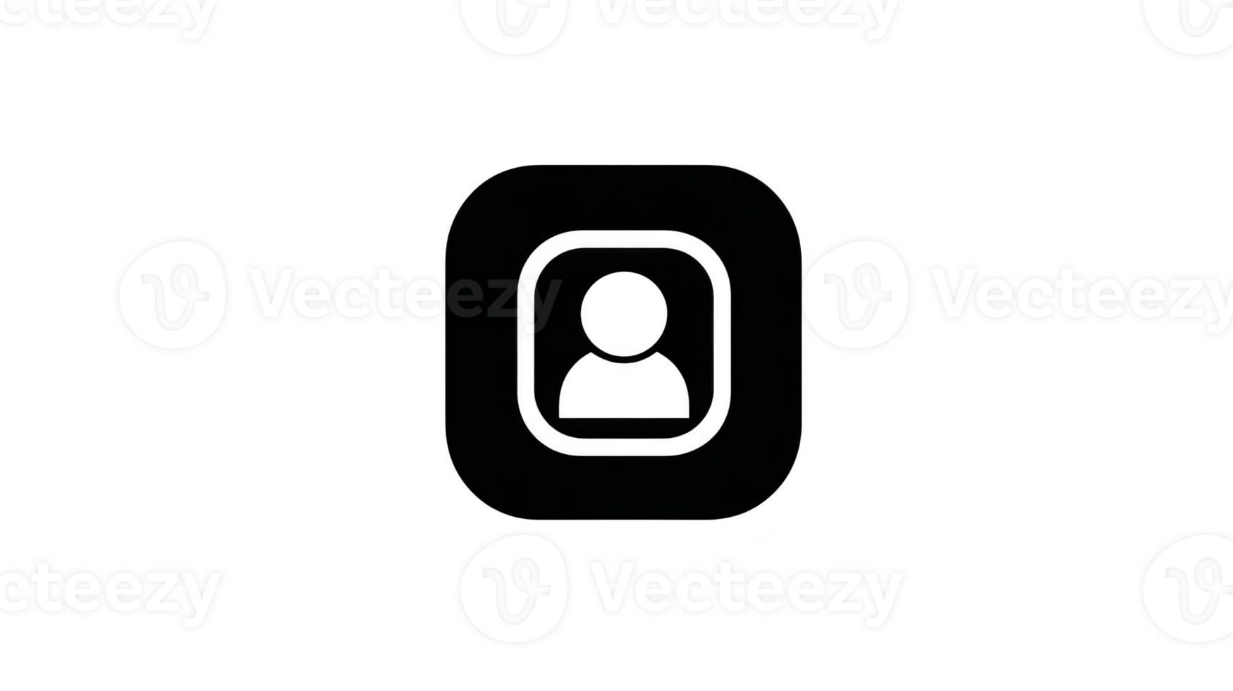 1749x980 User profile icon in black square button, simple avatar symbol, minimalistic design, digital interface element, modern, isolated on transparency background, suitable for web and app use 73758987 PNG