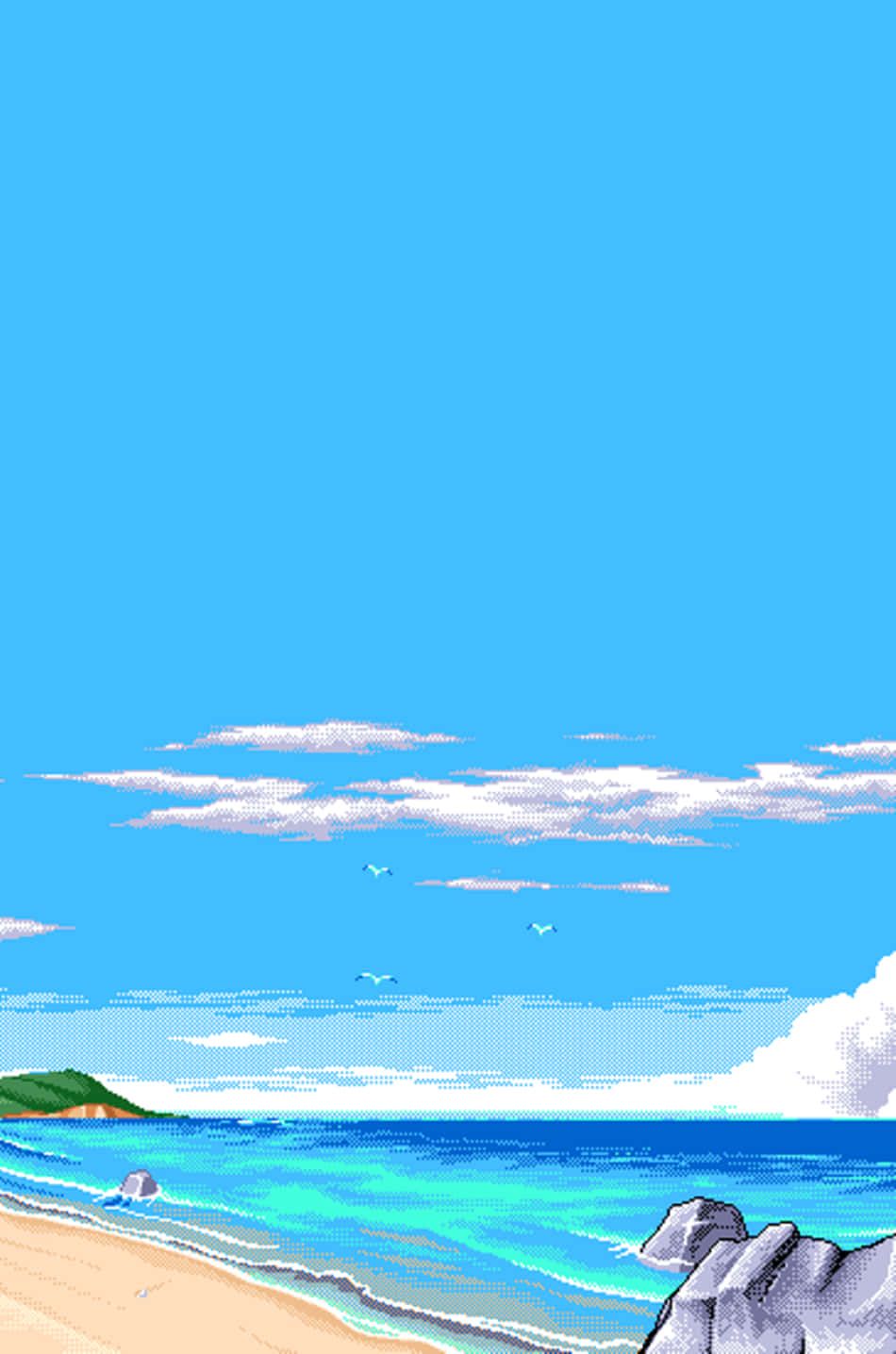 950x1436 Download Enjoy a peaceful day at the beach! Wallpaper