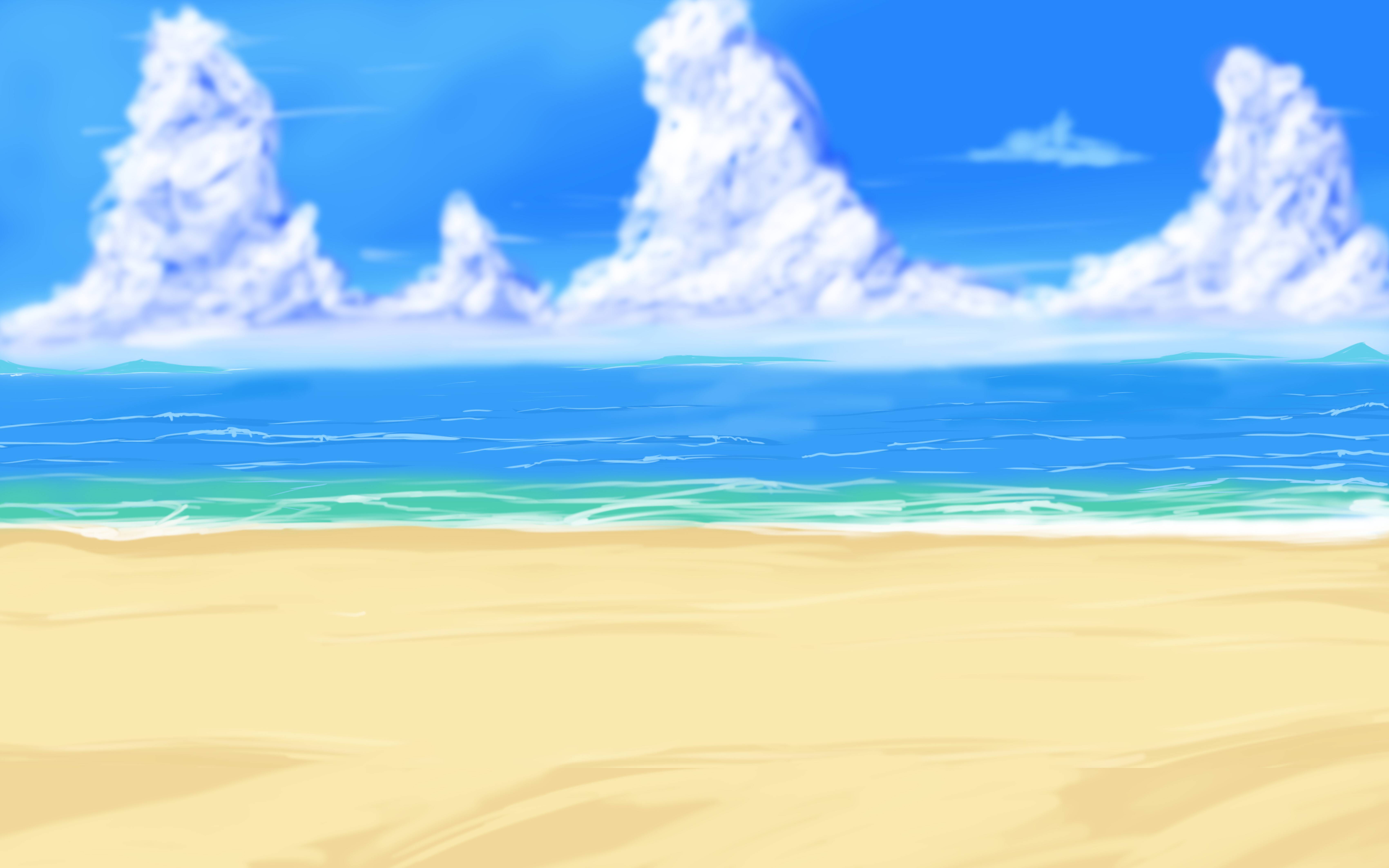 6800x4250 Pixel Anime Summer Wallpaper