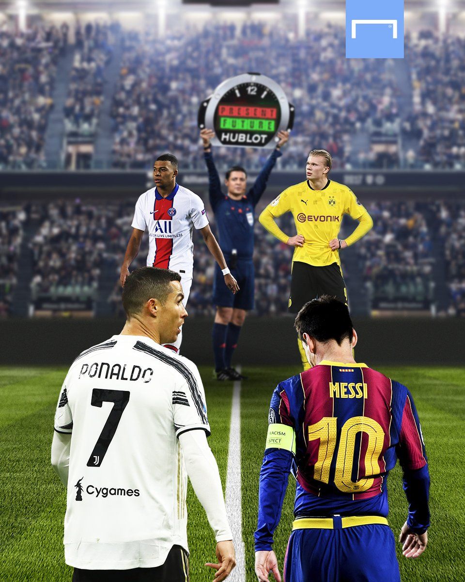 960x1200 Champions League goals since the start of last season: Kylian Mbappe & Erling Haaland: 28 Lionel Messi & Cristiano Ronaldo: 15 Things are changing