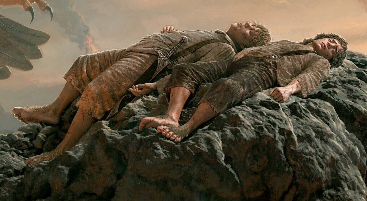1200x659 Frodo Sam Gandalf The Eagles Hobbits Volcano Lord of the Rings LOTR Ep