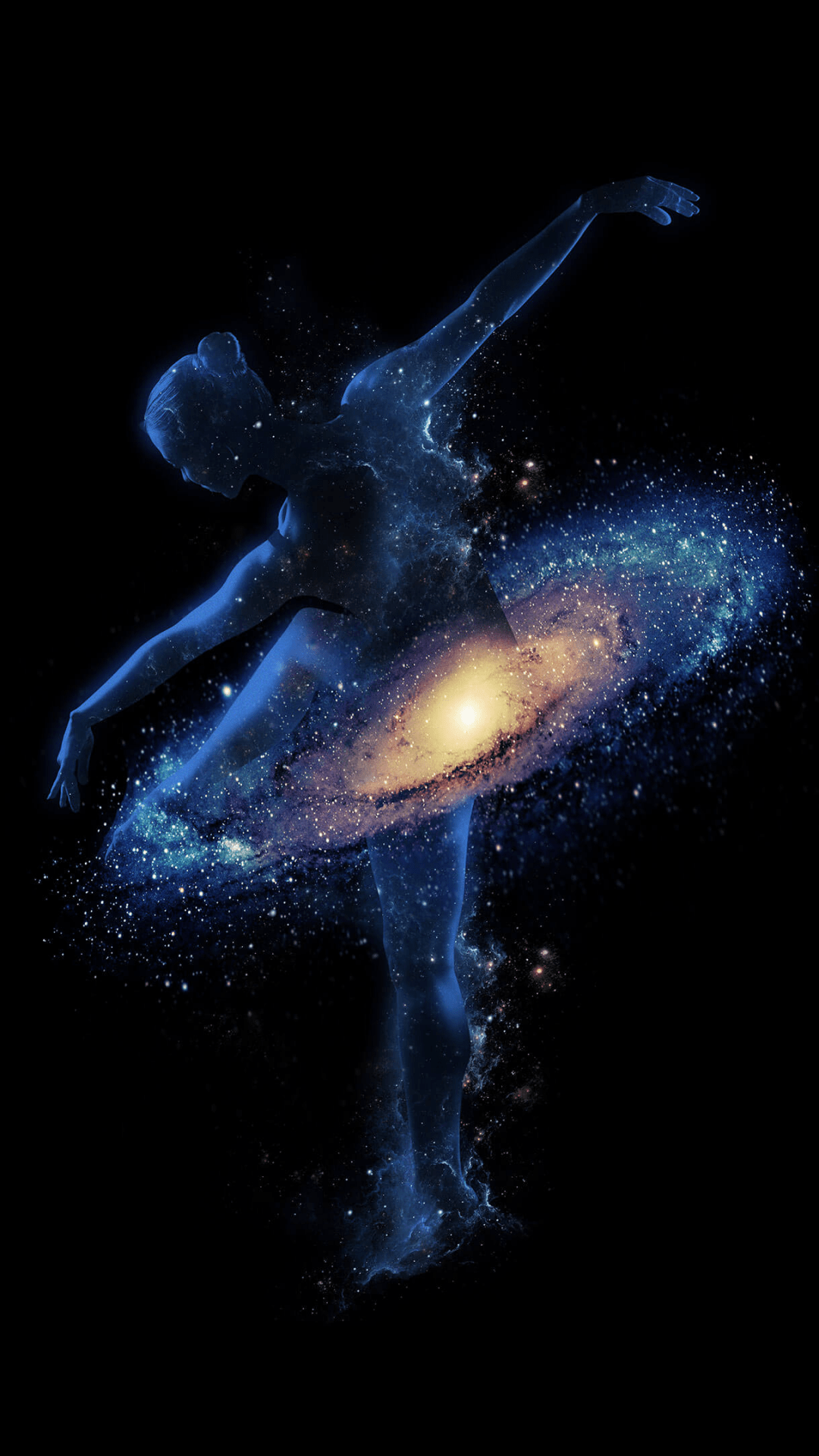 1080x1920 Galaxy Wallpaper 4K, Dance, Girl, Dream, Astronomical