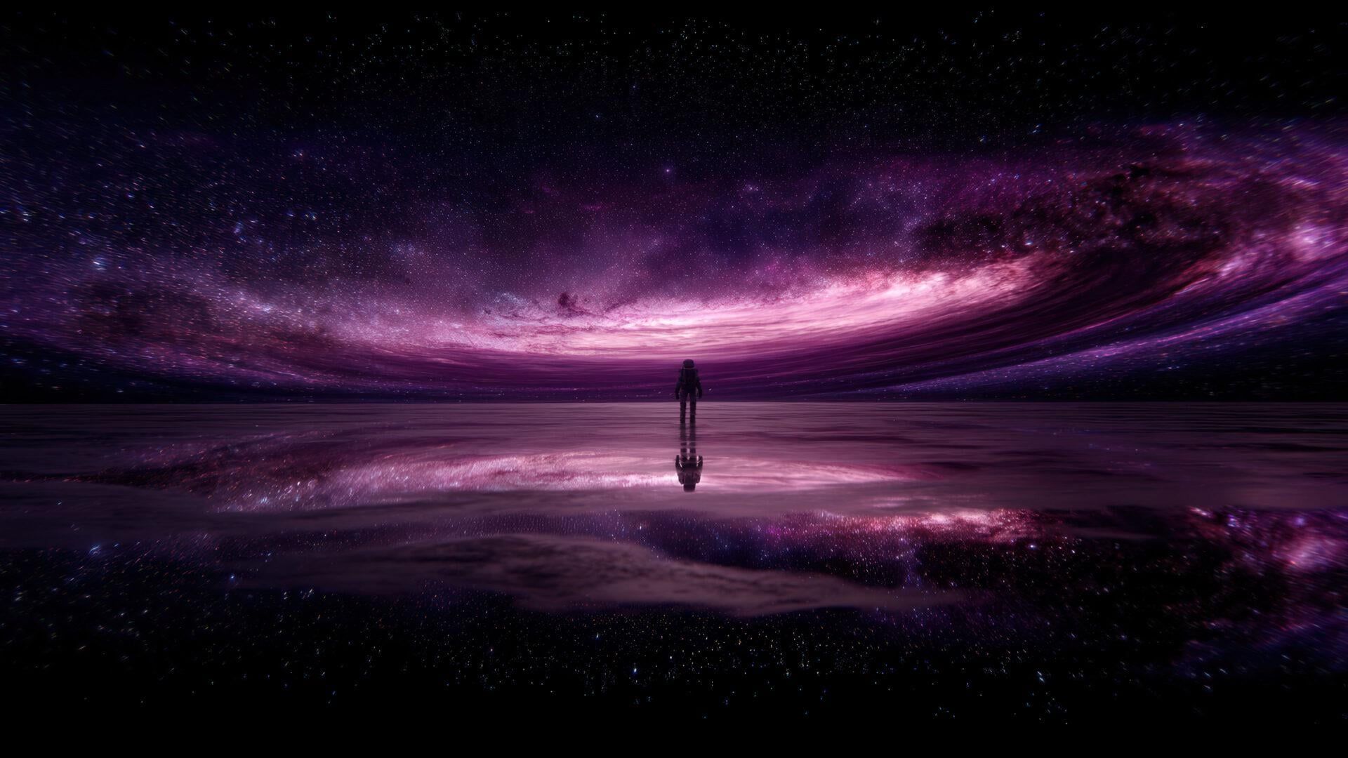 1920x1080 Cosmic Ocean Galaxy Reflection [1920x1080]