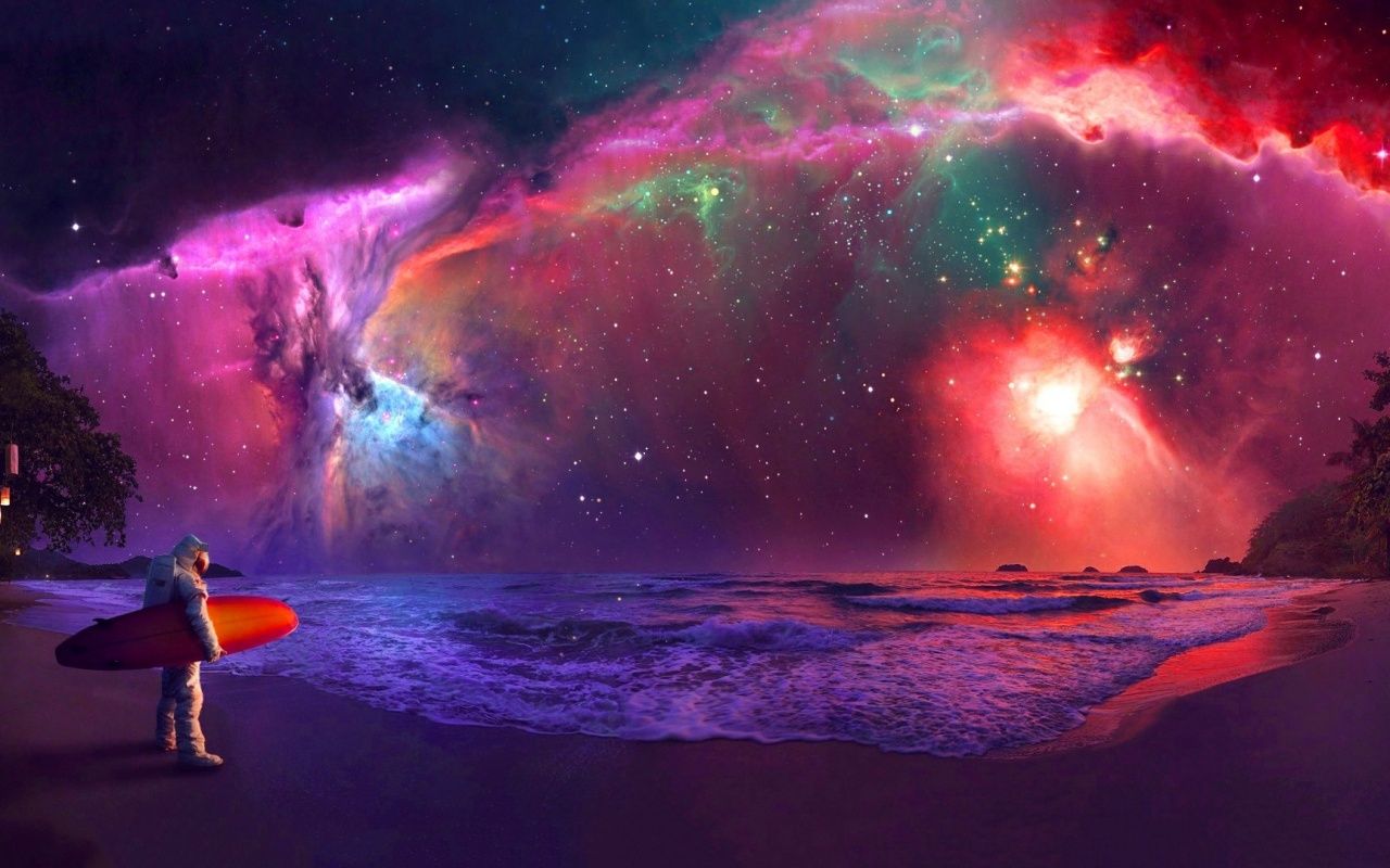 1280x800 Andromeda Galaxy Astronaut Art 4K UHD Wallpaper for UltraHD Desktop and TV : Widescreen and UltraWide Display : Smartphone and Tablet Devices
