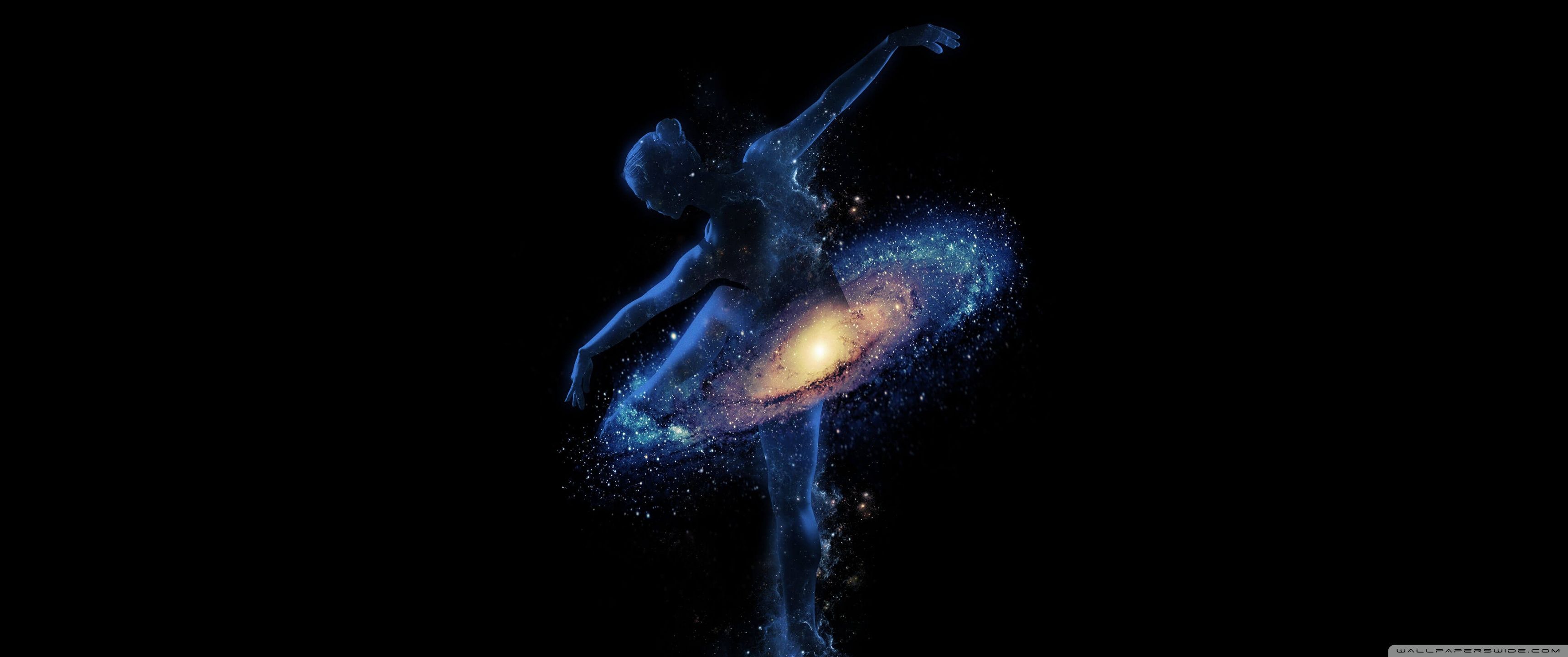 3440x1440 Galaxy Ballerina Art 4K UHD Wallpaper for UltraHD Desktop and TV : Widescreen and UltraWide Display : Dual Monitor : Smartphone and Tablet Devices