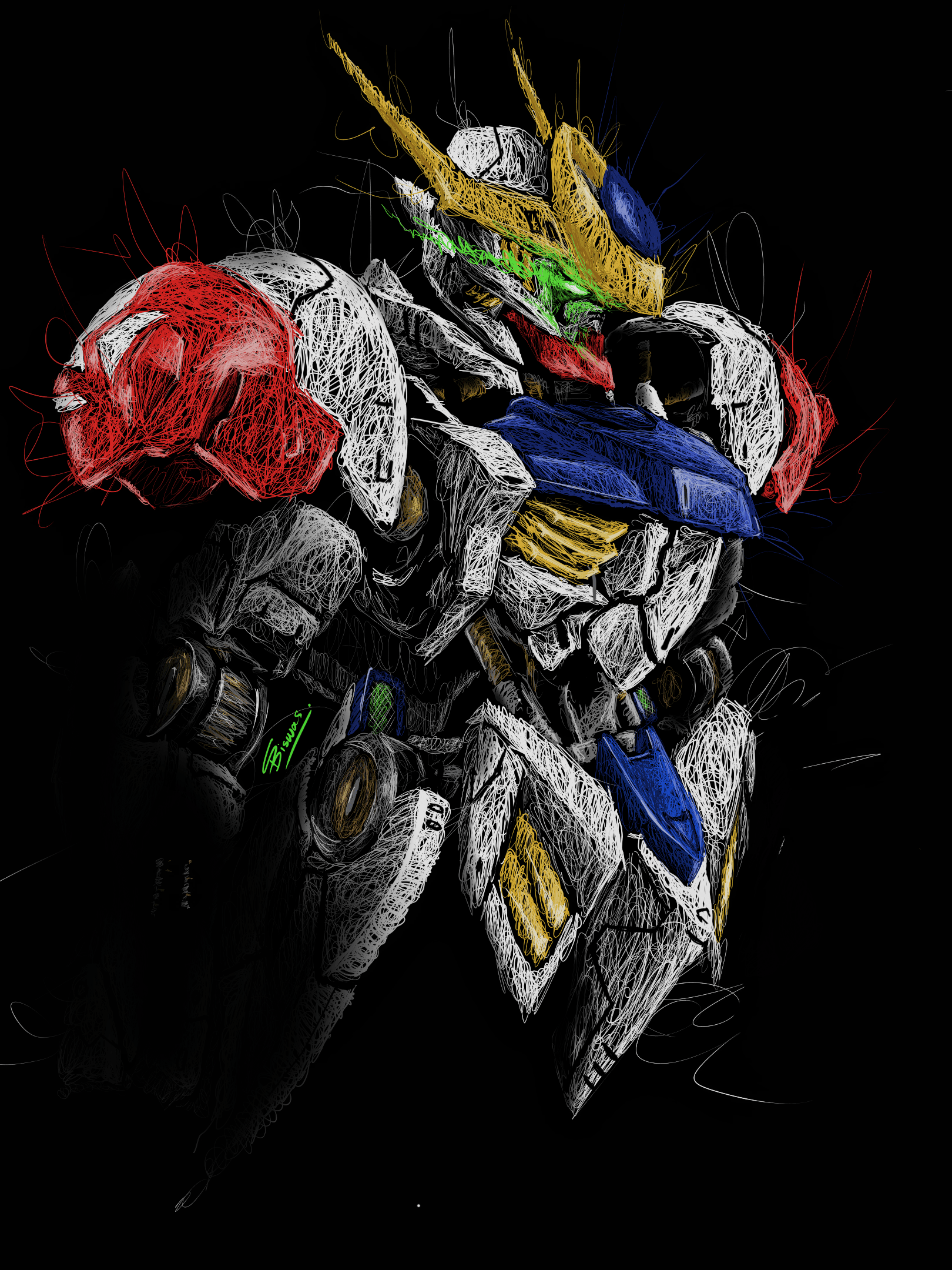 1620x2160 Barbatos lupus is my favourite barbatos form. Thought I'd make something of it in my style