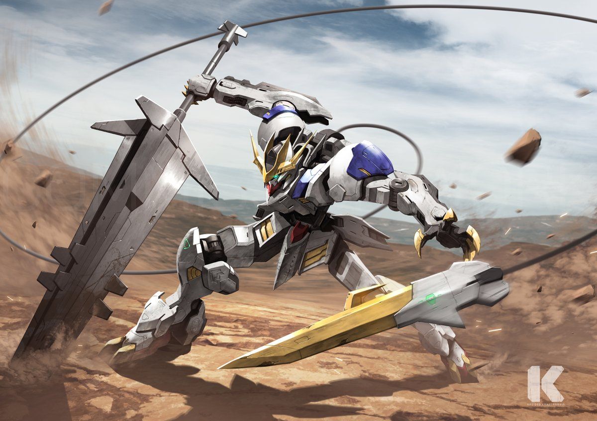 1200x848 RT Here's a Full CG painting in the style of Gundam card game. Gundam Barbatos Lupus Rex Commission for #ガンダム #