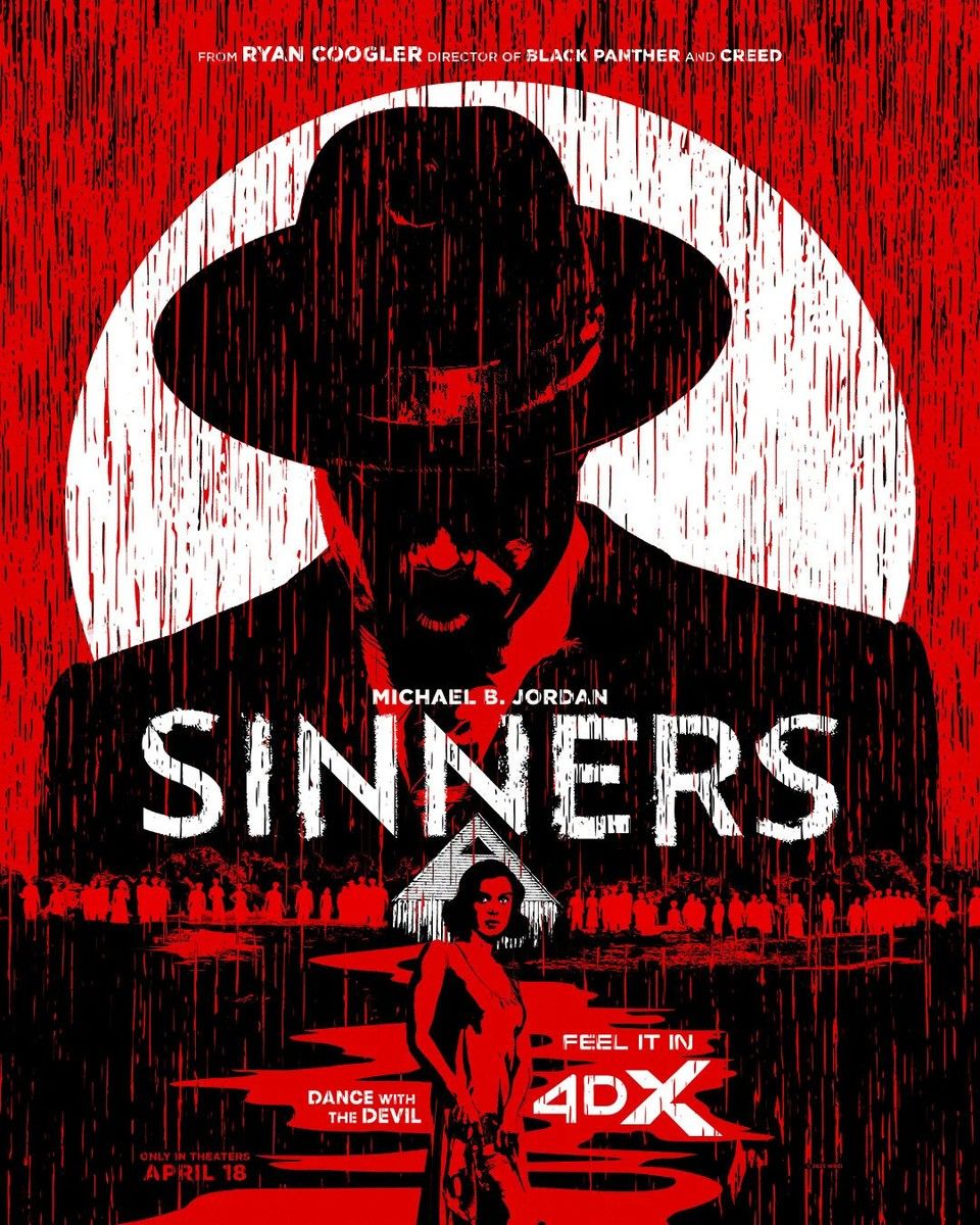 960x1200 Sinners Movie Poster 11x14.5 Michael B Jordan 2025 Vampire Horror