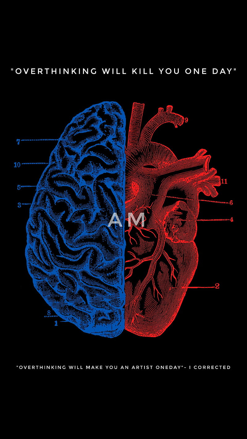 800x1422 OVERTHINKING, art, brain, life, thinking, HD phone wallpaper