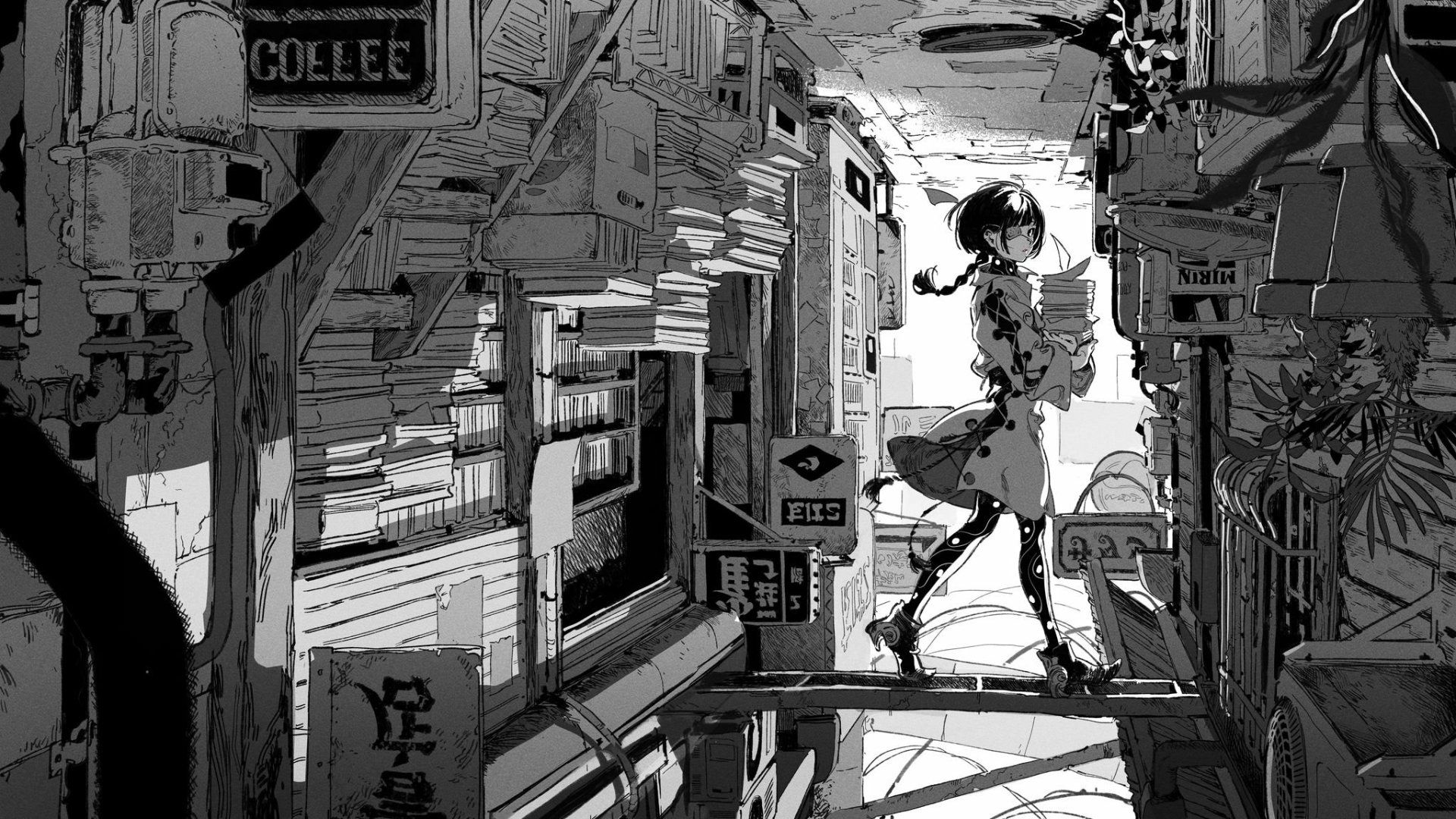 1920x1080 Cyberpunk Anime Girl HD Wallpaperx1152
