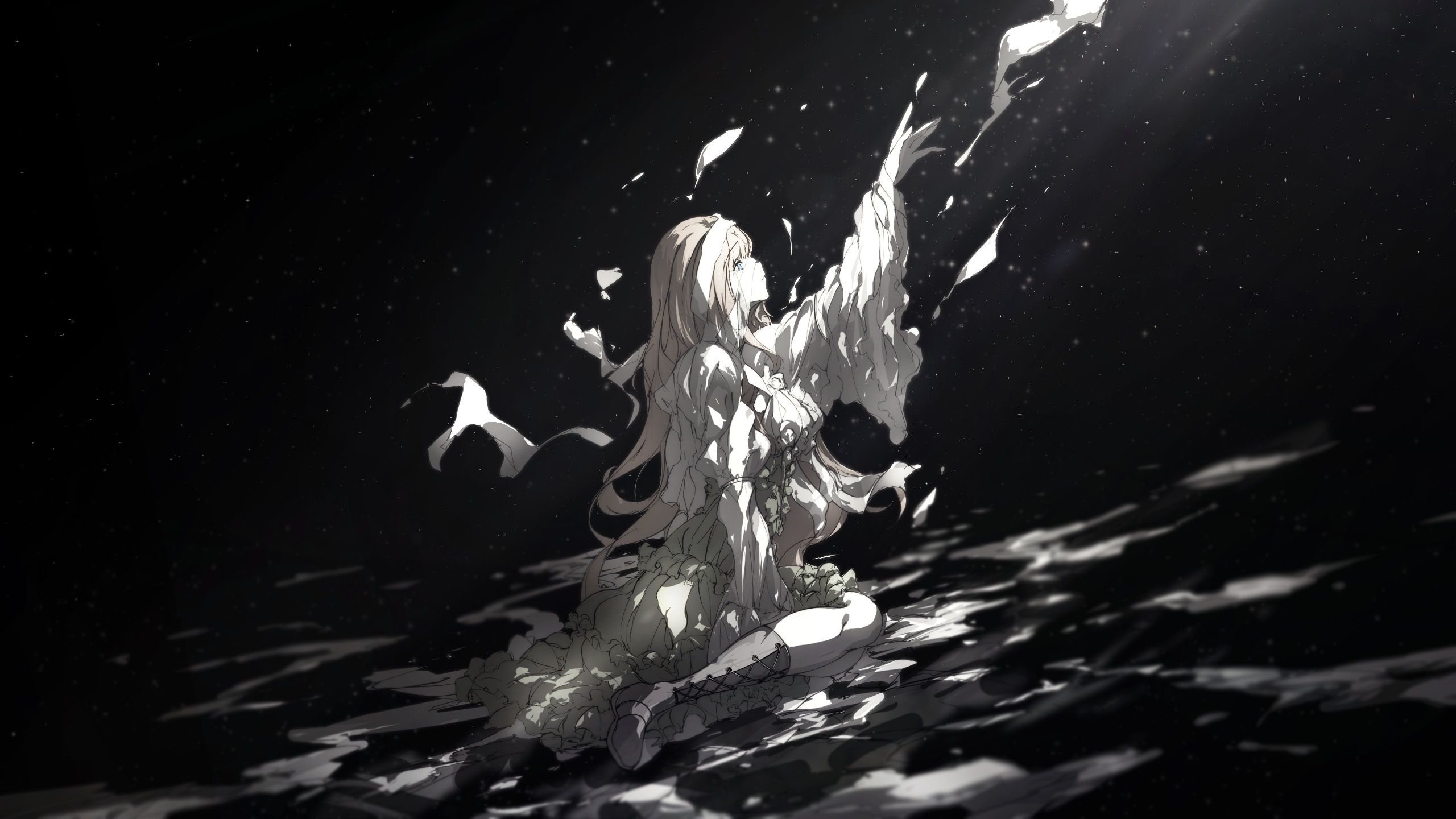 2560x1440 Wallpaper girl, anime, art, vocaloid for mobile and desktop, section арт, resolution 2560x1440