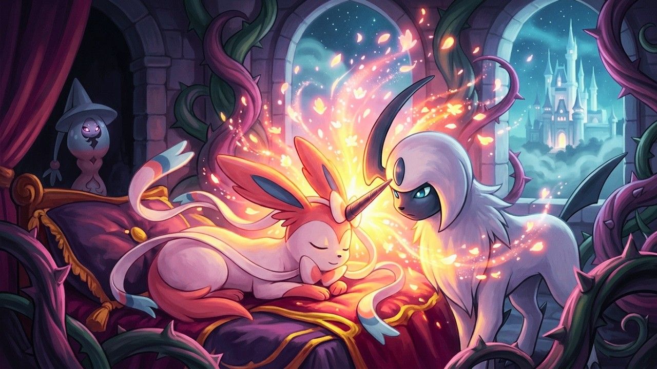 1280x720 Sylveon and the Sleeping Castle. Pokémon Storytelling. Sleeping Beauty Tale