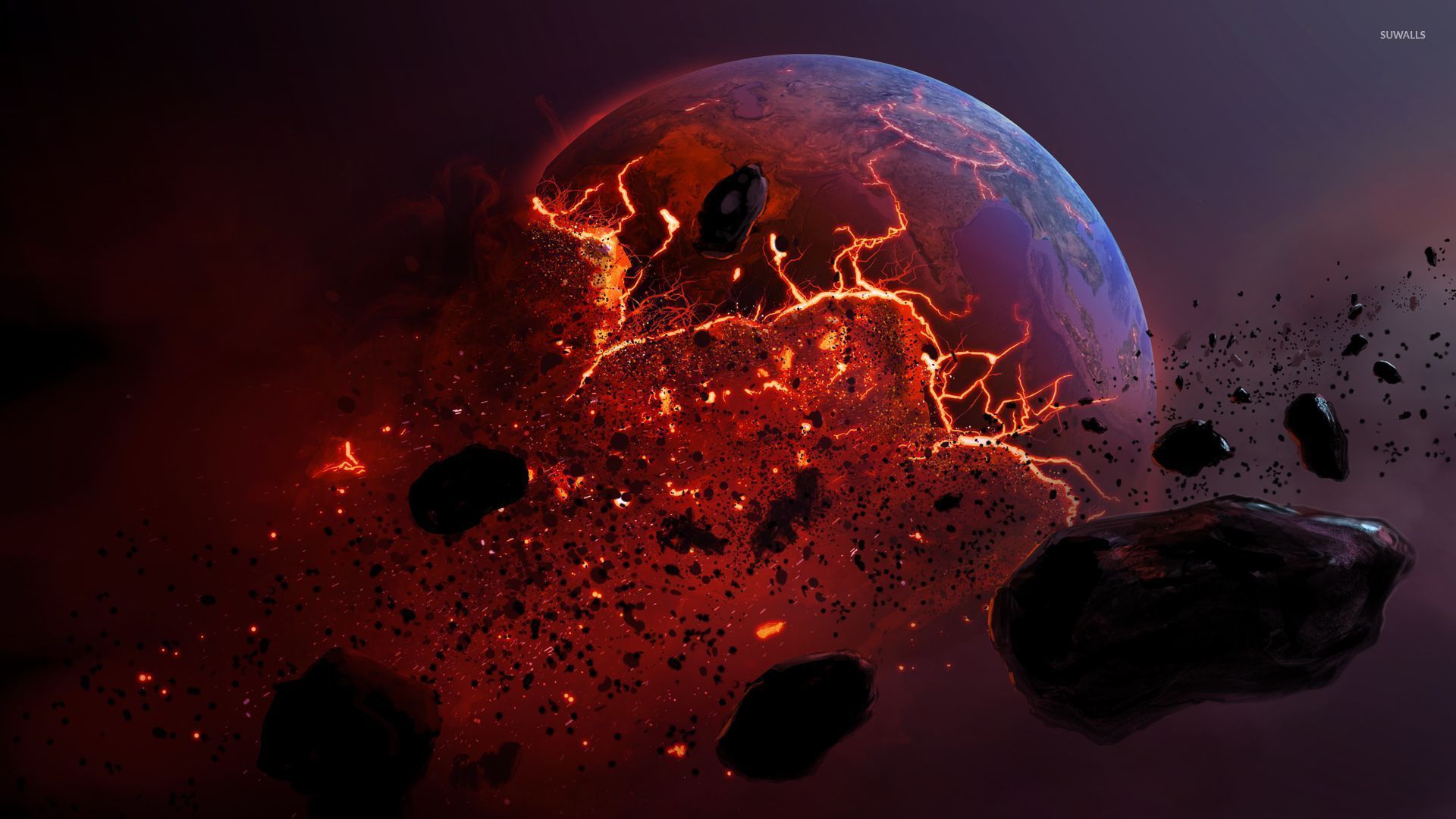 1920x1080 Earth Exploding Wallpaper