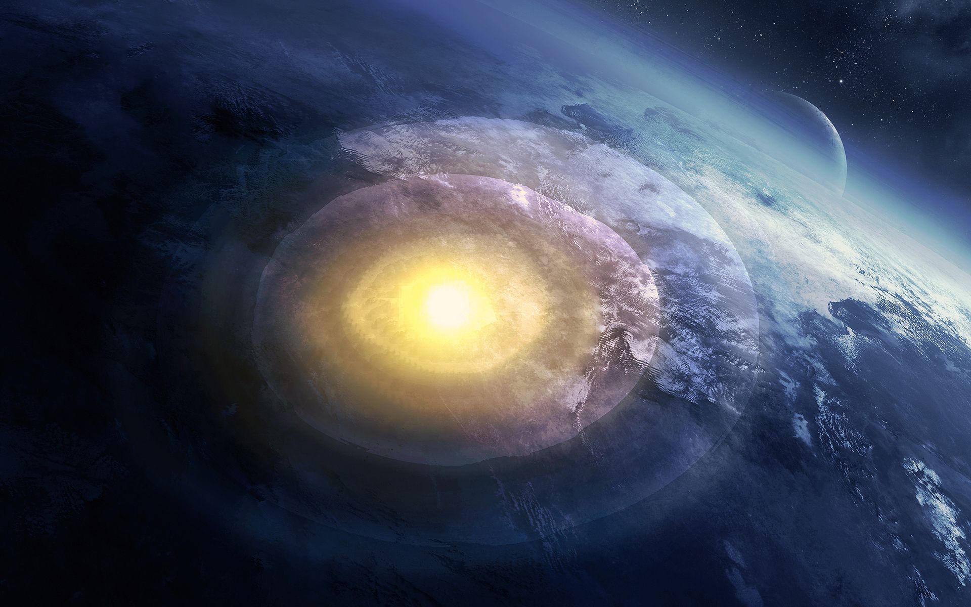 1920x1200 Wallpaper the explosion, planet, art, cataclysm for mobile and desktop, section космос, resolution 1920x1200