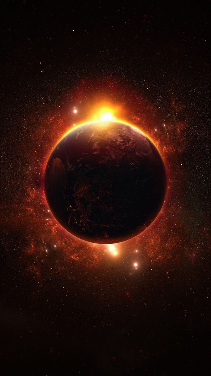 736x1308 Sunrise Over Earth in Space Wallpaper. Earth on fire wallpaper, Fire planet wallpaper, Earth exploding