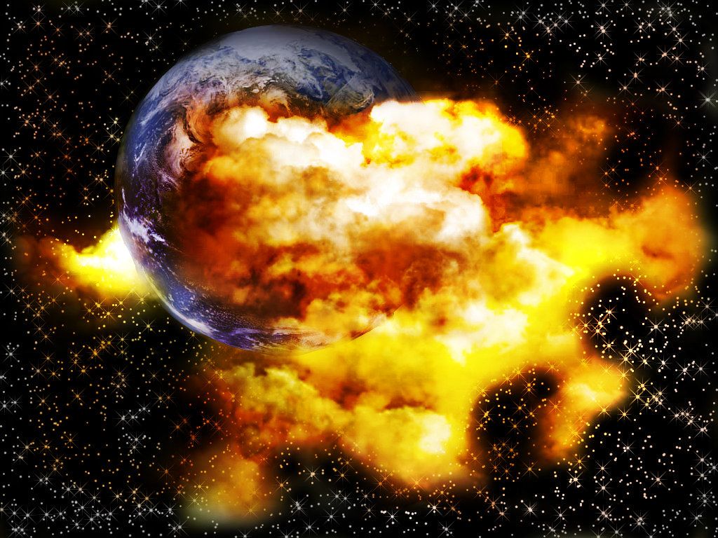 1024x768 Exploding Earth