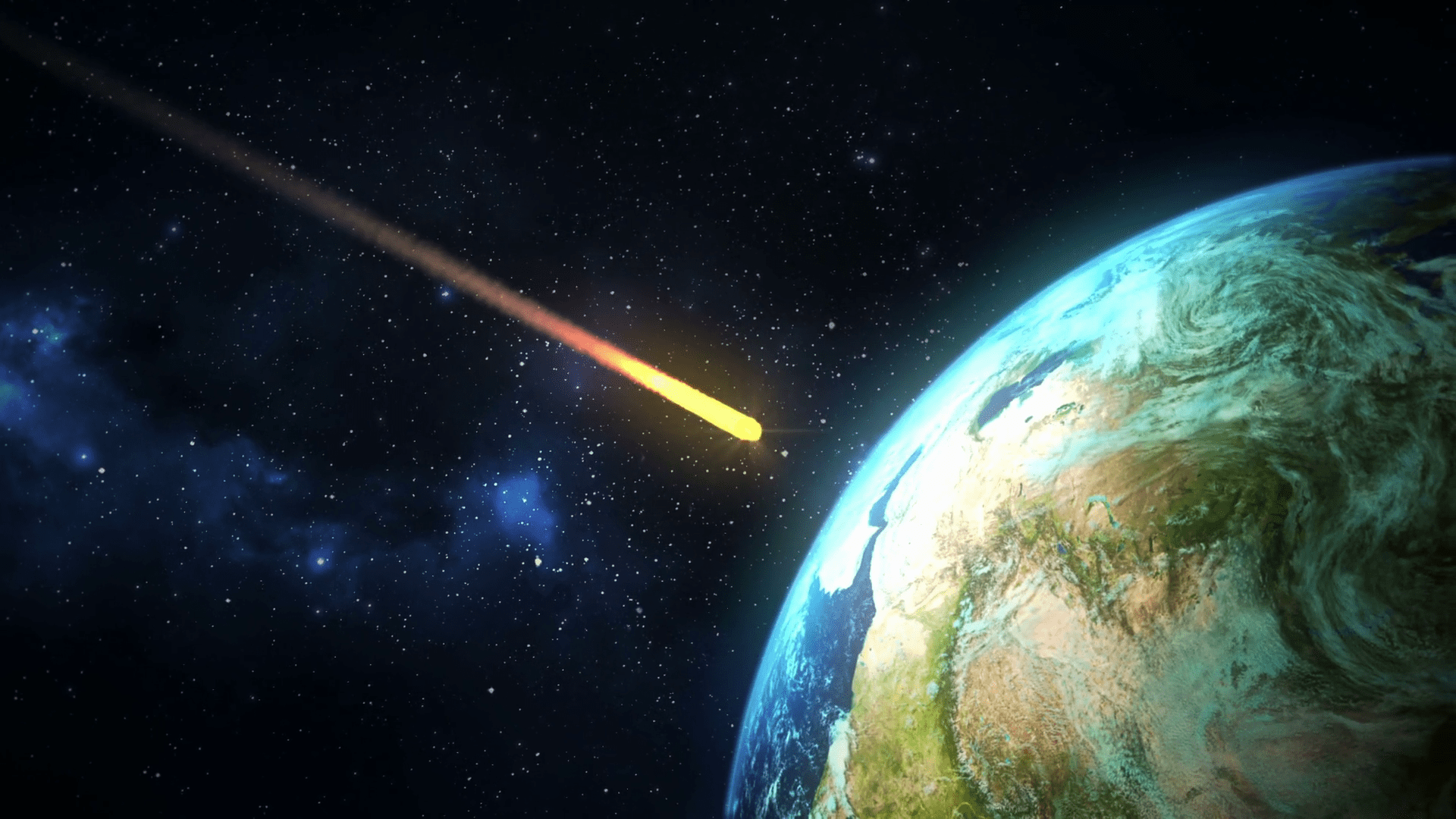 1920x1080 Asteroid hitting Earth and exploding