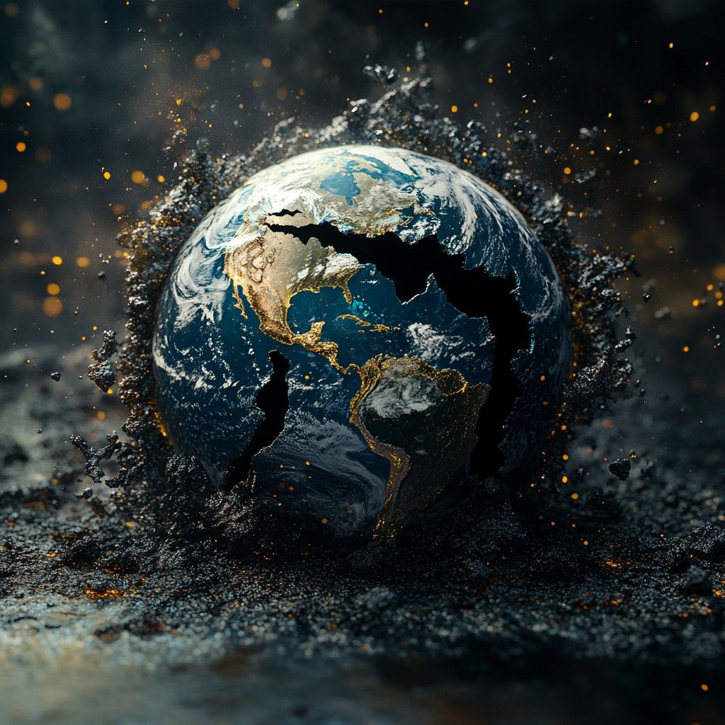 1024x1024 Download Splashing Earth Art Image, Art, Splashes