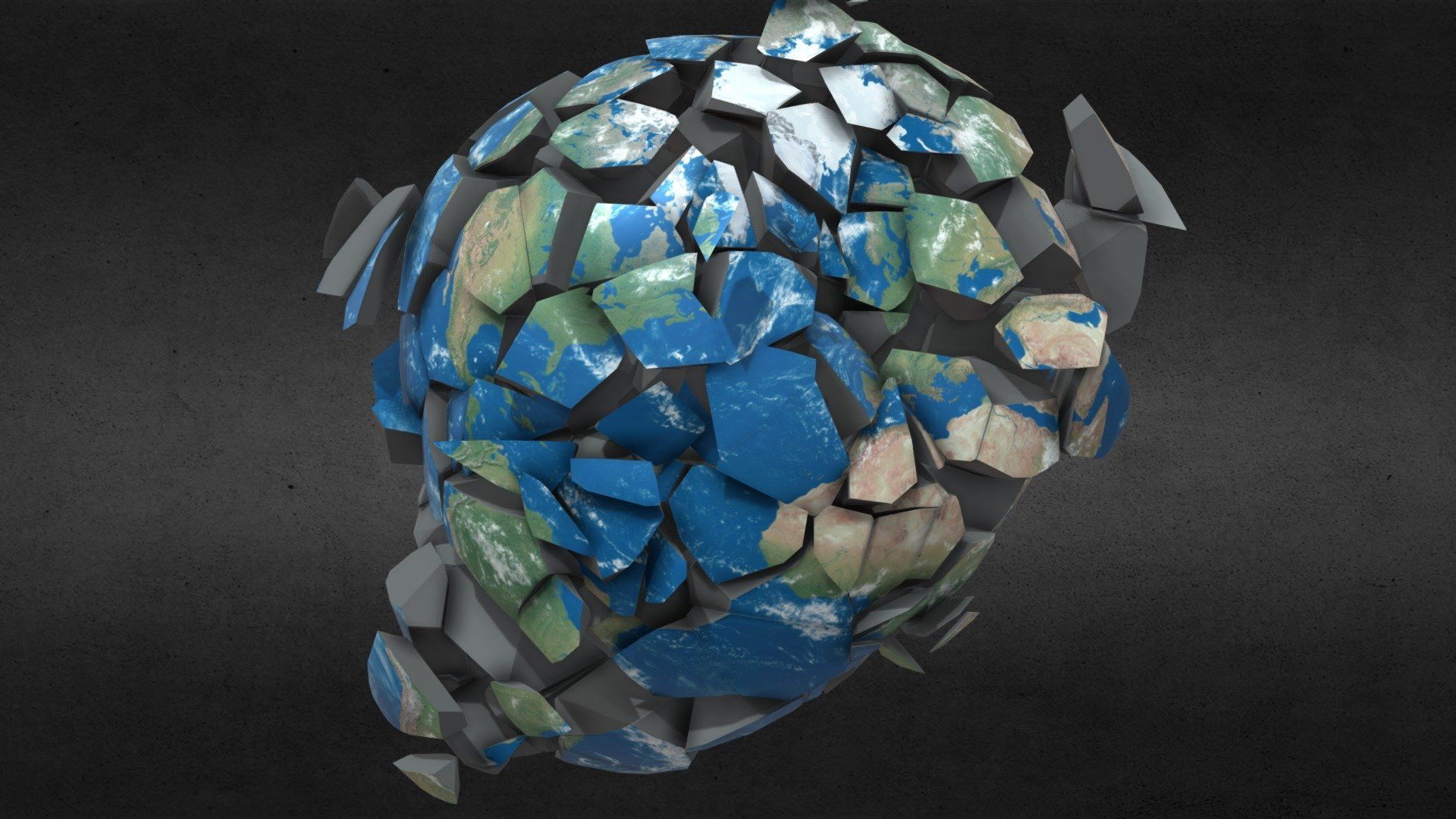 1920x1080 Earth destroying explosion model by endike [4c724b4]