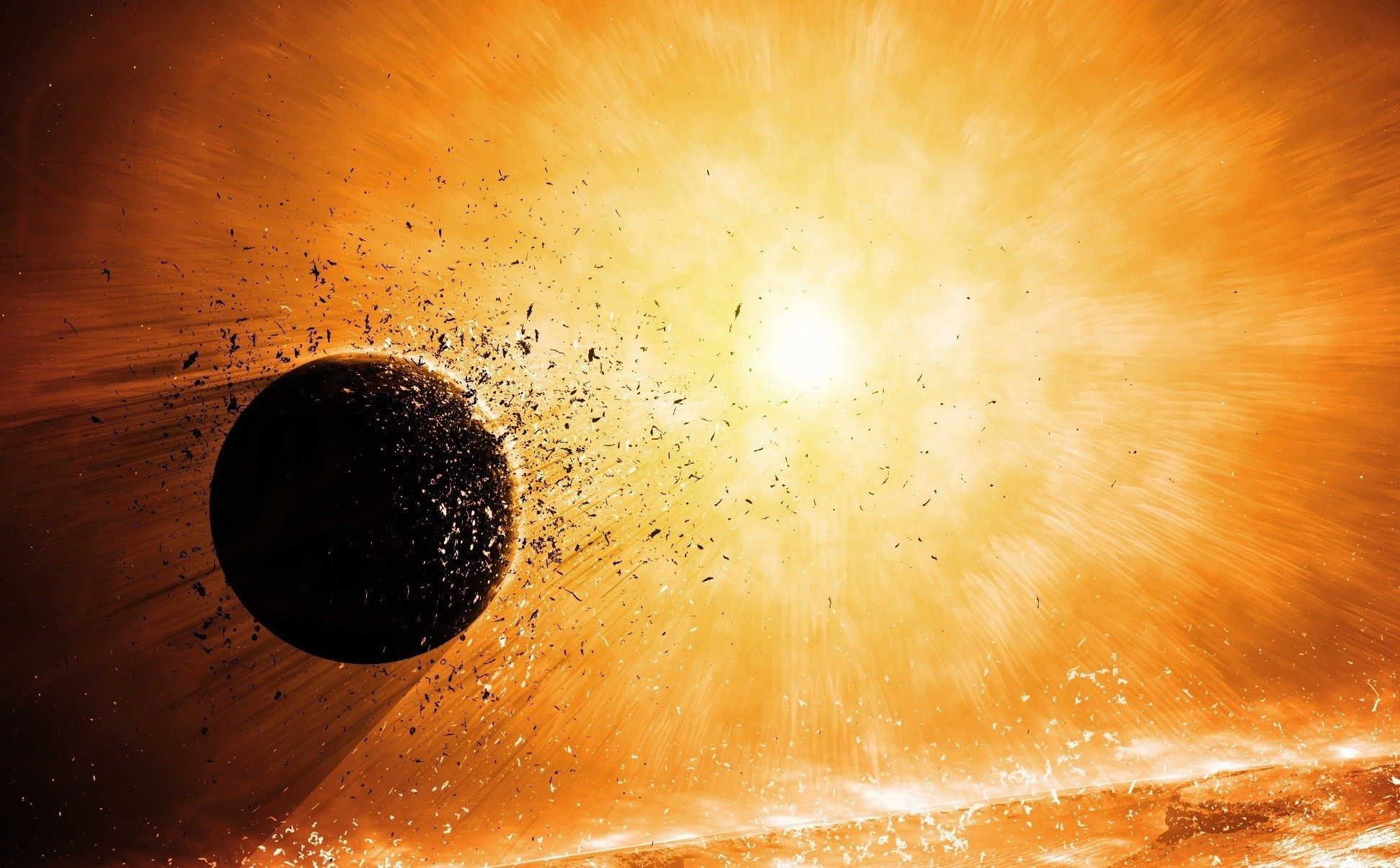 1942x1204 space, Destruction, Planet Wallpaper HD / Desktop and Mobile Background
