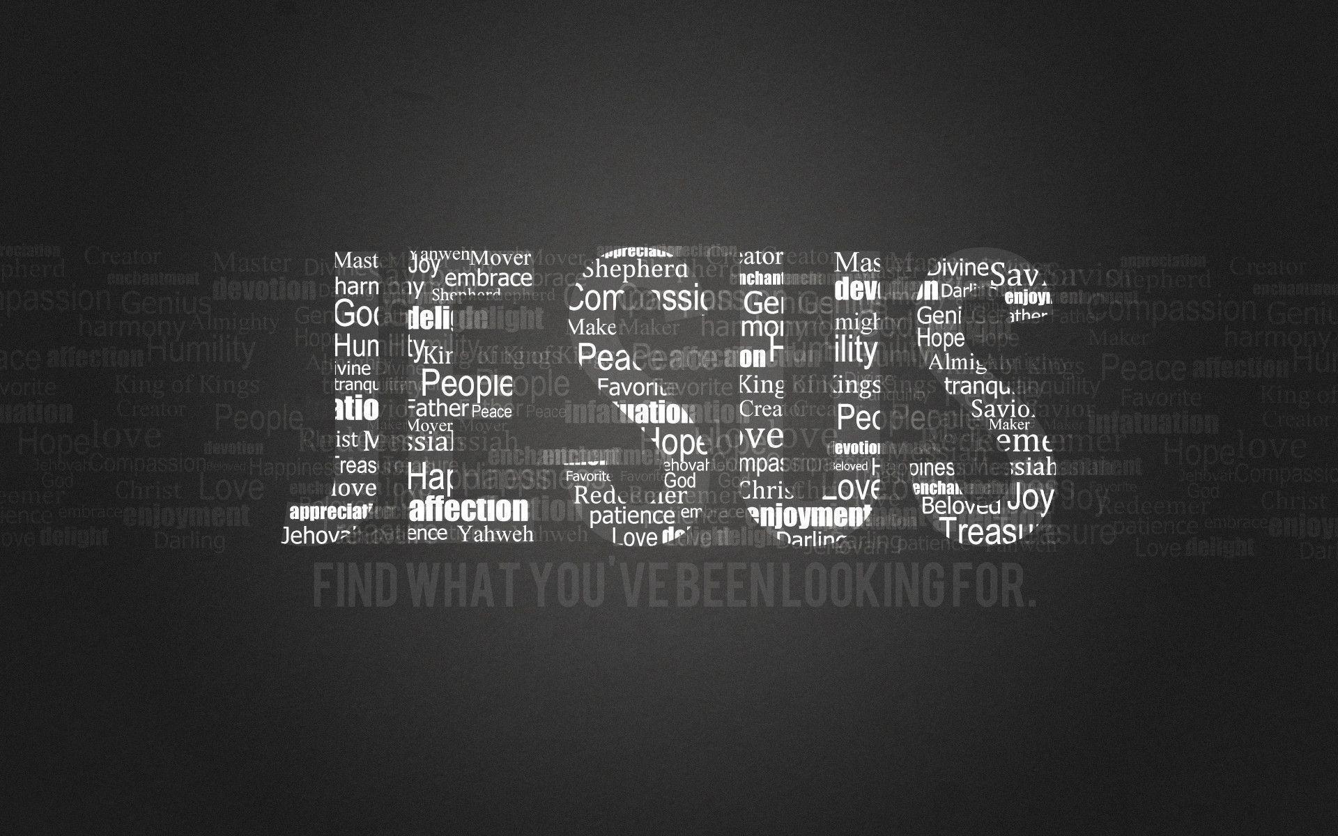 1920x1200 Desktop wallpaper: Christian, Jesus, Religious, Typography 4K free download for PC. 1507838