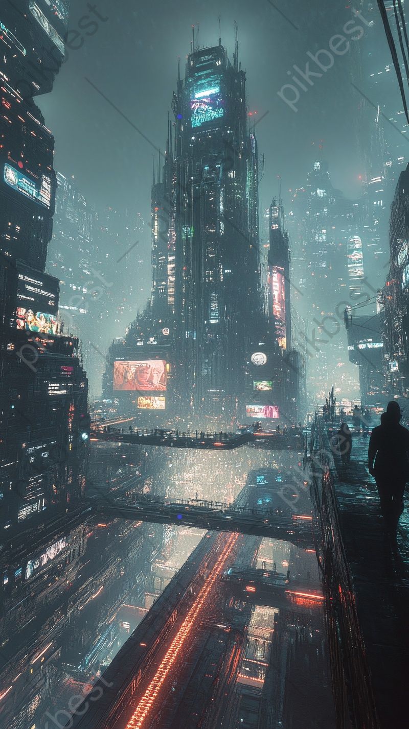800x1427 A Towering Sci Fi Megastructure Wallpaper For Smartphone Background. JPG Free Download