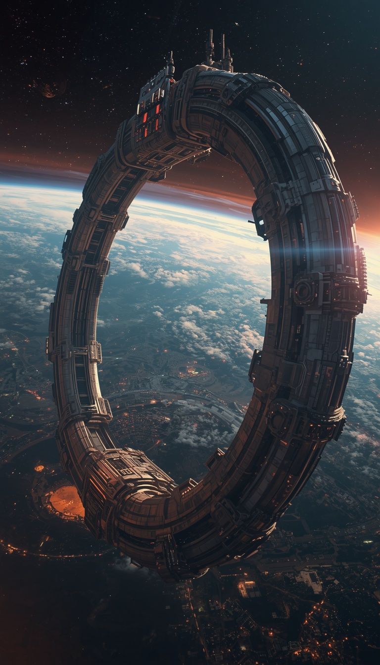 768x1344 breathtaking sci fi visualization massive ring