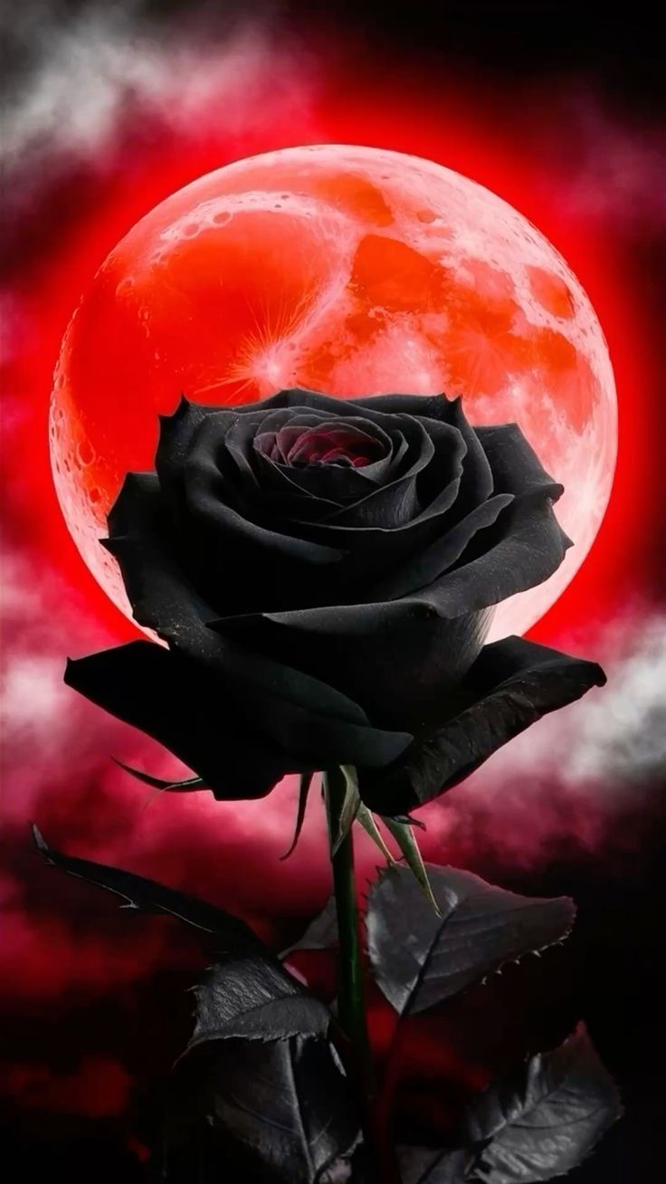 736x1308 Follow me. Red moon wallpaper