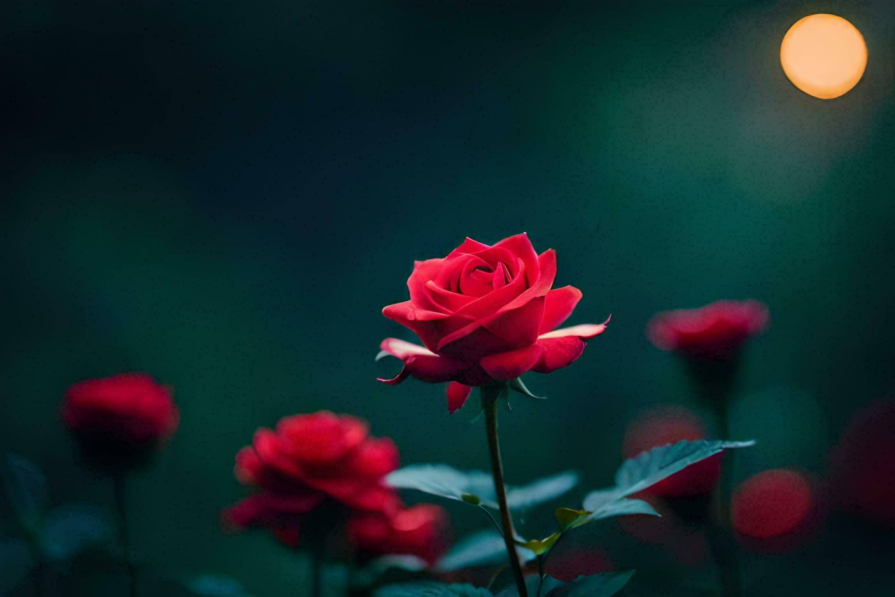 2940x1960 Photo Wallpaper The Moon, Flowers, The Night, The Moon, The Night Sky, The Moon. AI Generated