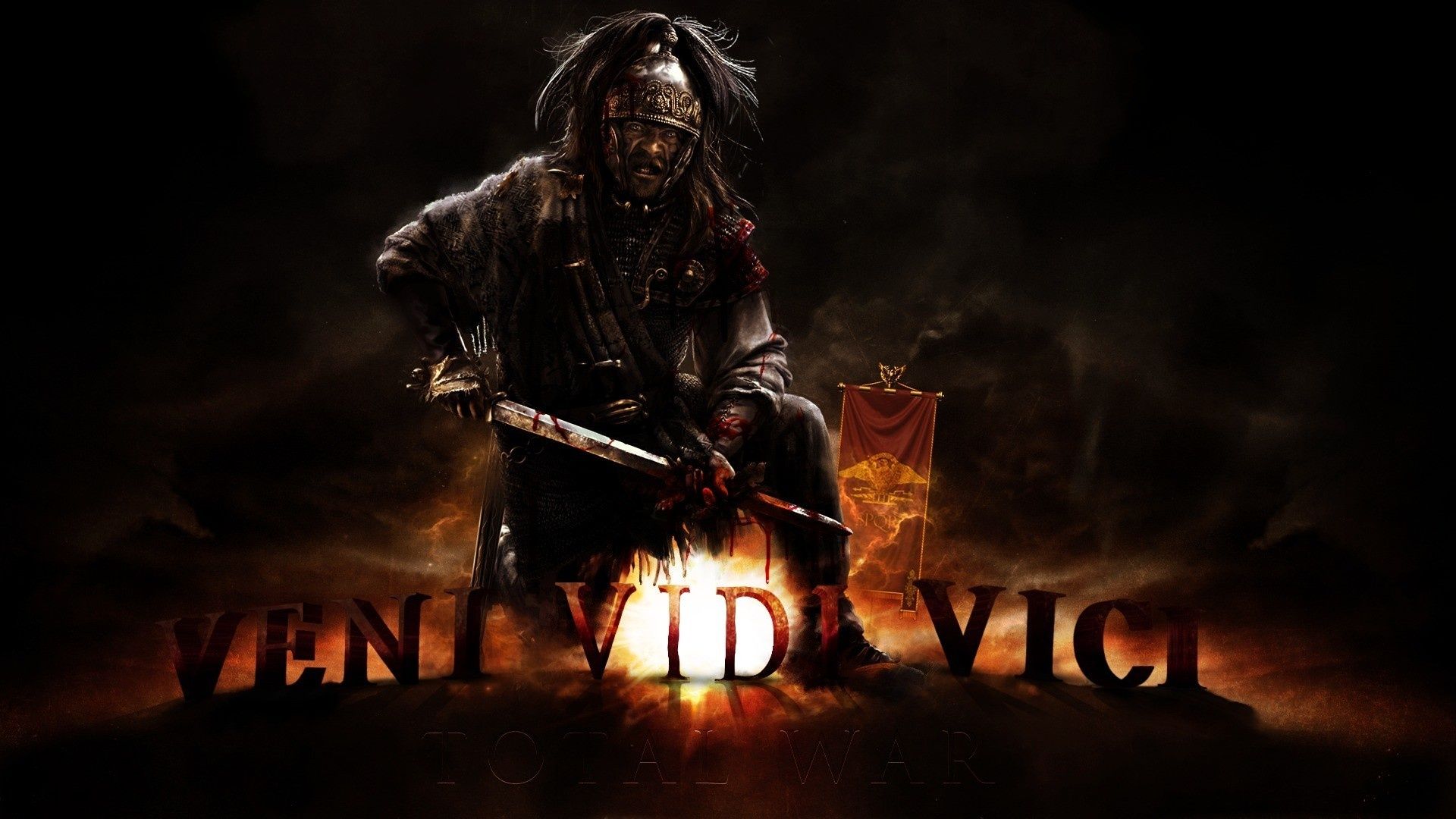 1920x1080 Wallpaper background, sword, warrior, Rome, helmet, Total War: Rome 2 for mobile and desktop, section игры, resolution 1920x1080