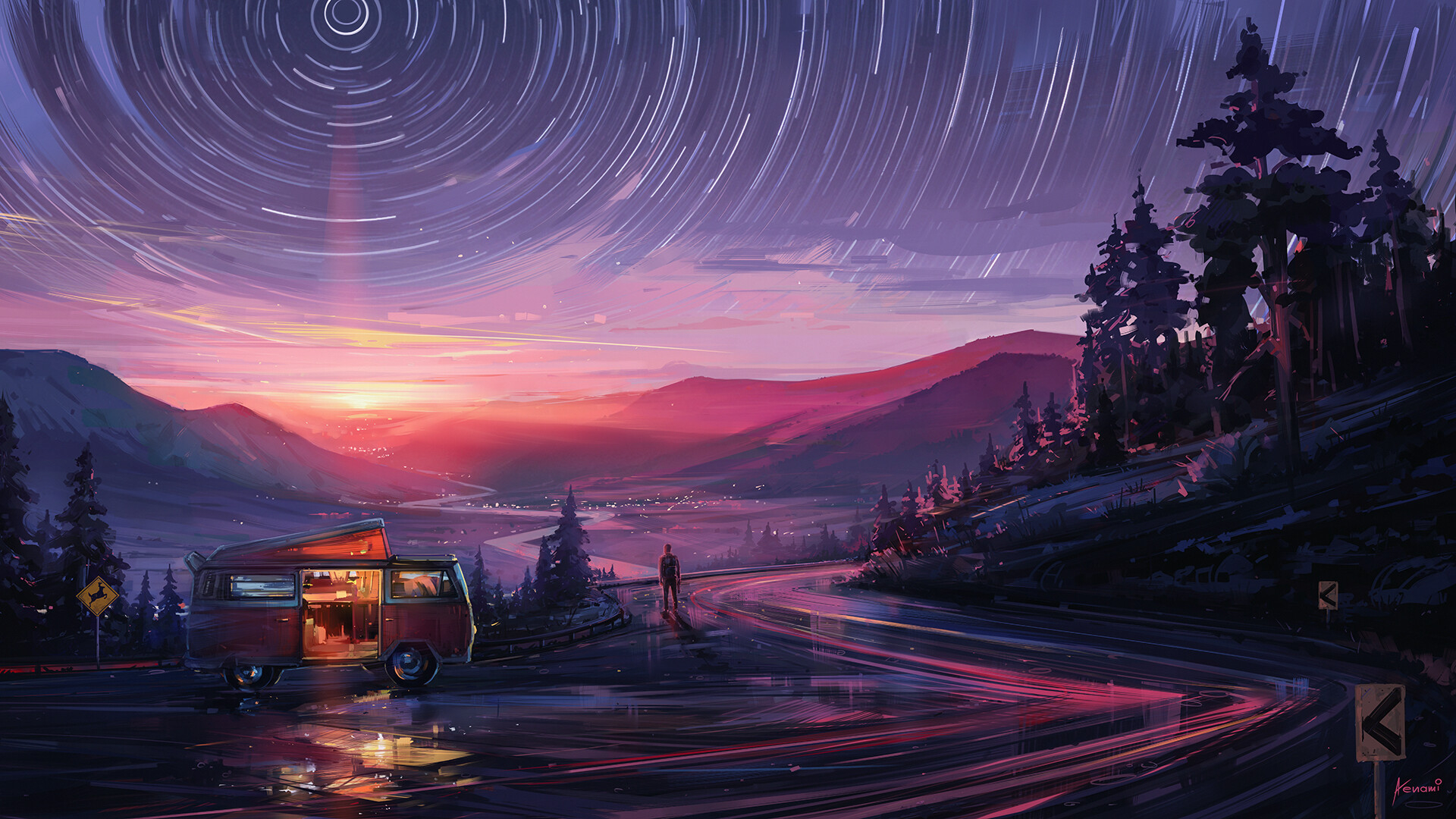 1920x1080 Alone Staring at Star Trail Wallpaper, HD Nature 4K Wallpaper, Image and Background