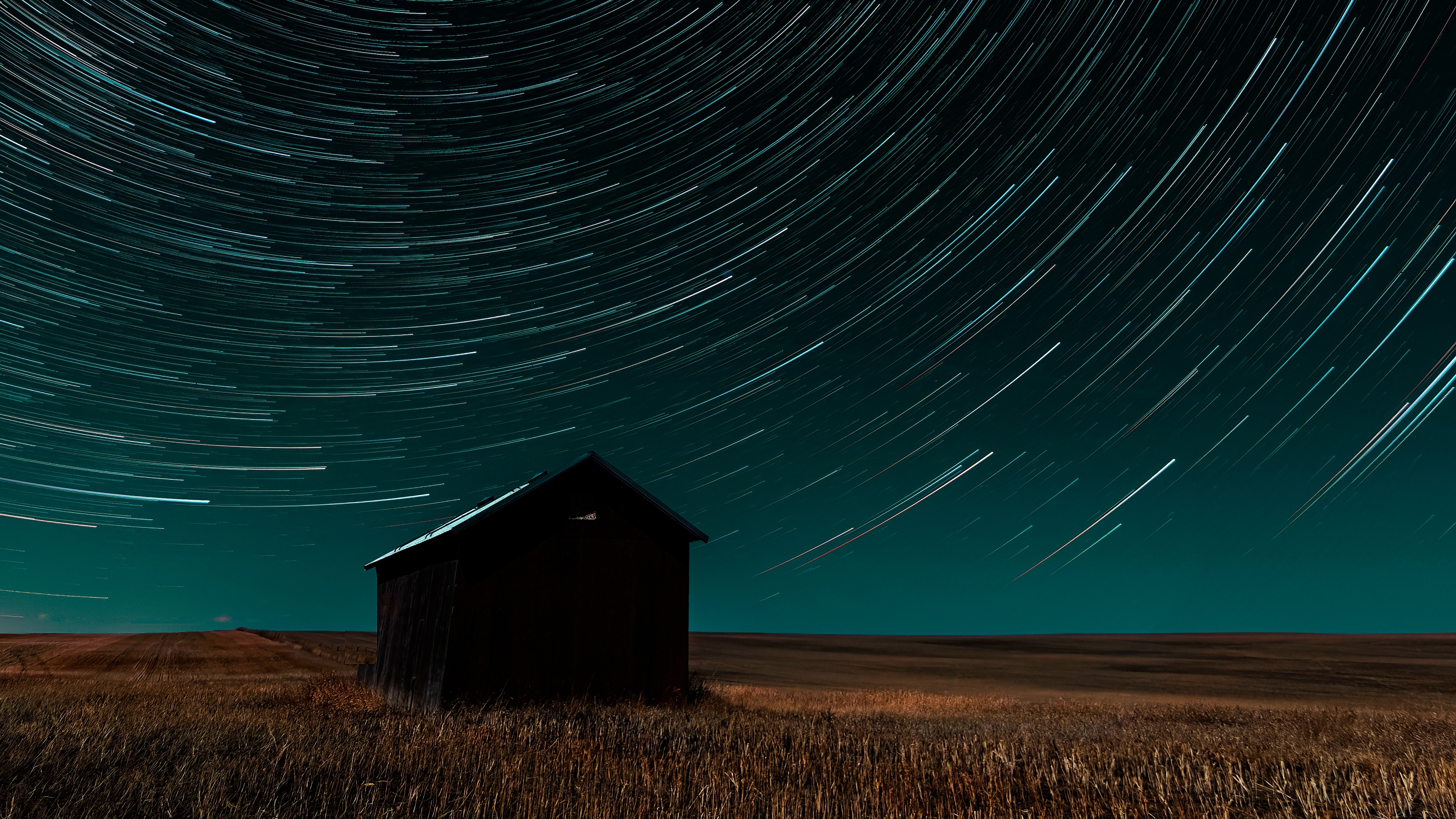 3840x2160 4K Star Trail Field Home Wallpaper, HD Artist 4K Wallpaper, Image And Background