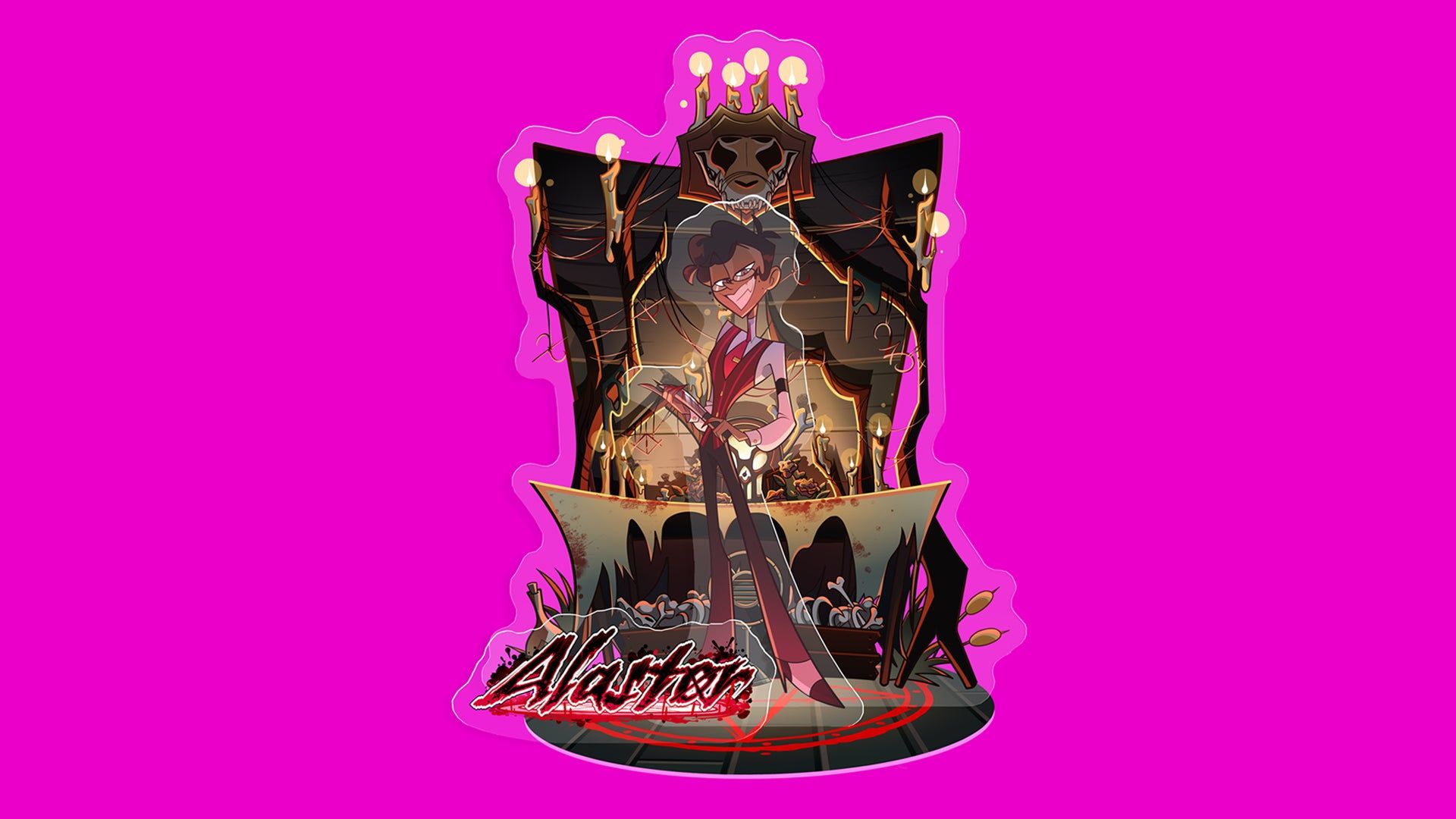 1920x1080 RARE Demon Alastor Acrylic Standee From Hazbin Hotel
