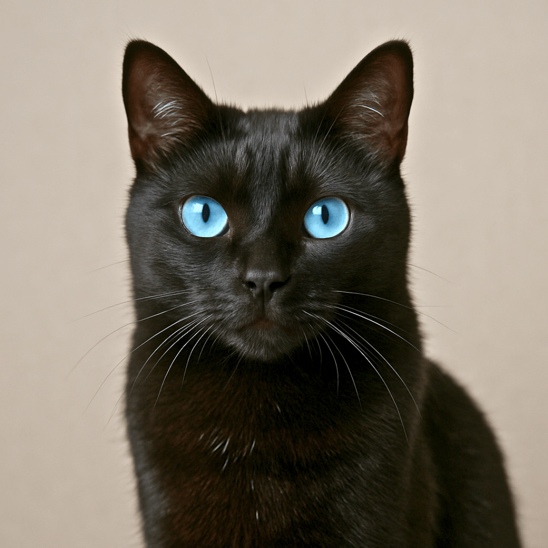 1080x1080 Fluffy Black Cat Mini Painting Download Wallpaper 1280x1280 Cat, Heterochromia, Black Cat, Art iPad, iPad
