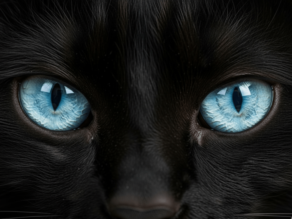 1024x768 Secrets Behind the Rare Black Cat With Blue Eyes Revealed