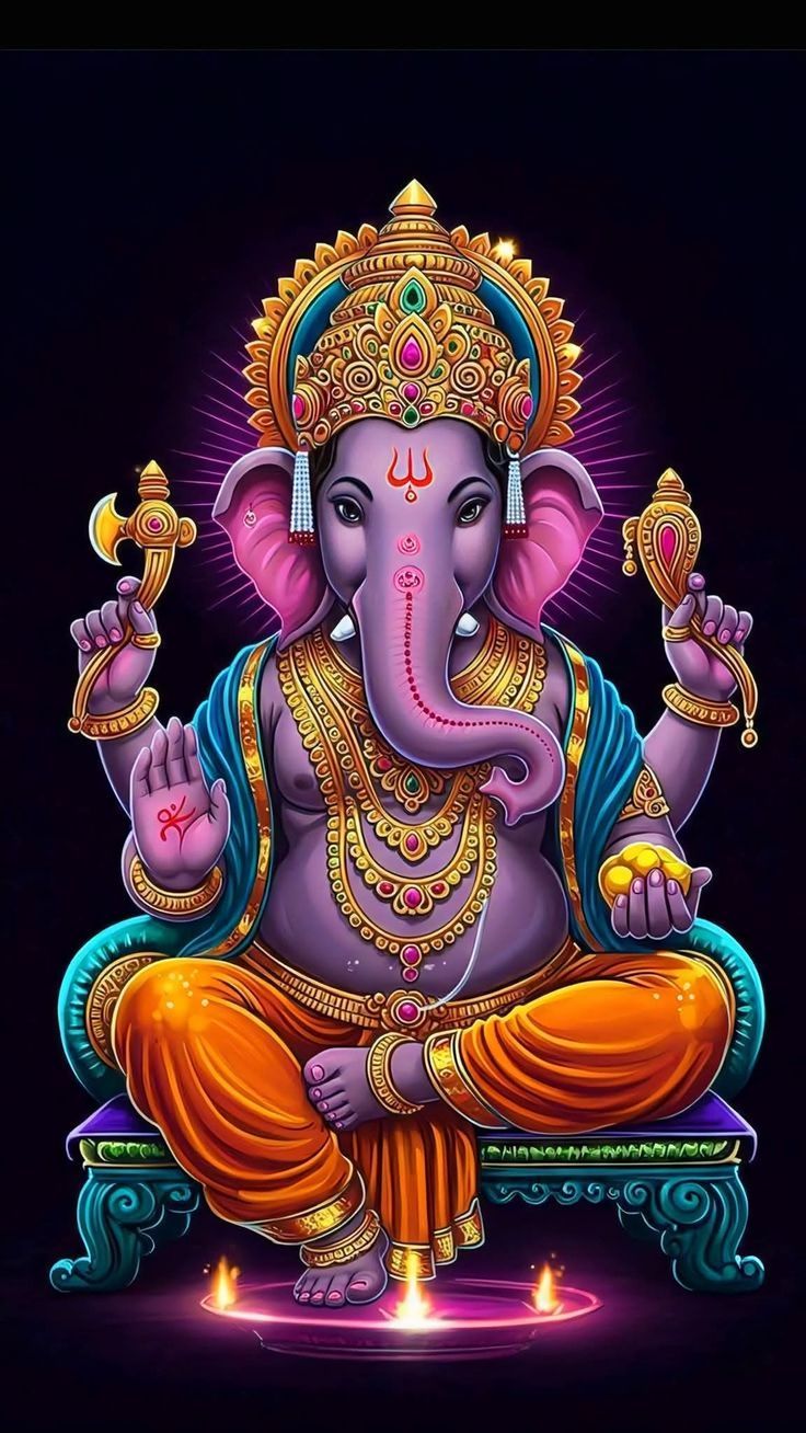 736x1308 Indian god wallpaper for phone. Animated indian god wallpaper, Animated hindu gods wallpaper, Vinayaka image