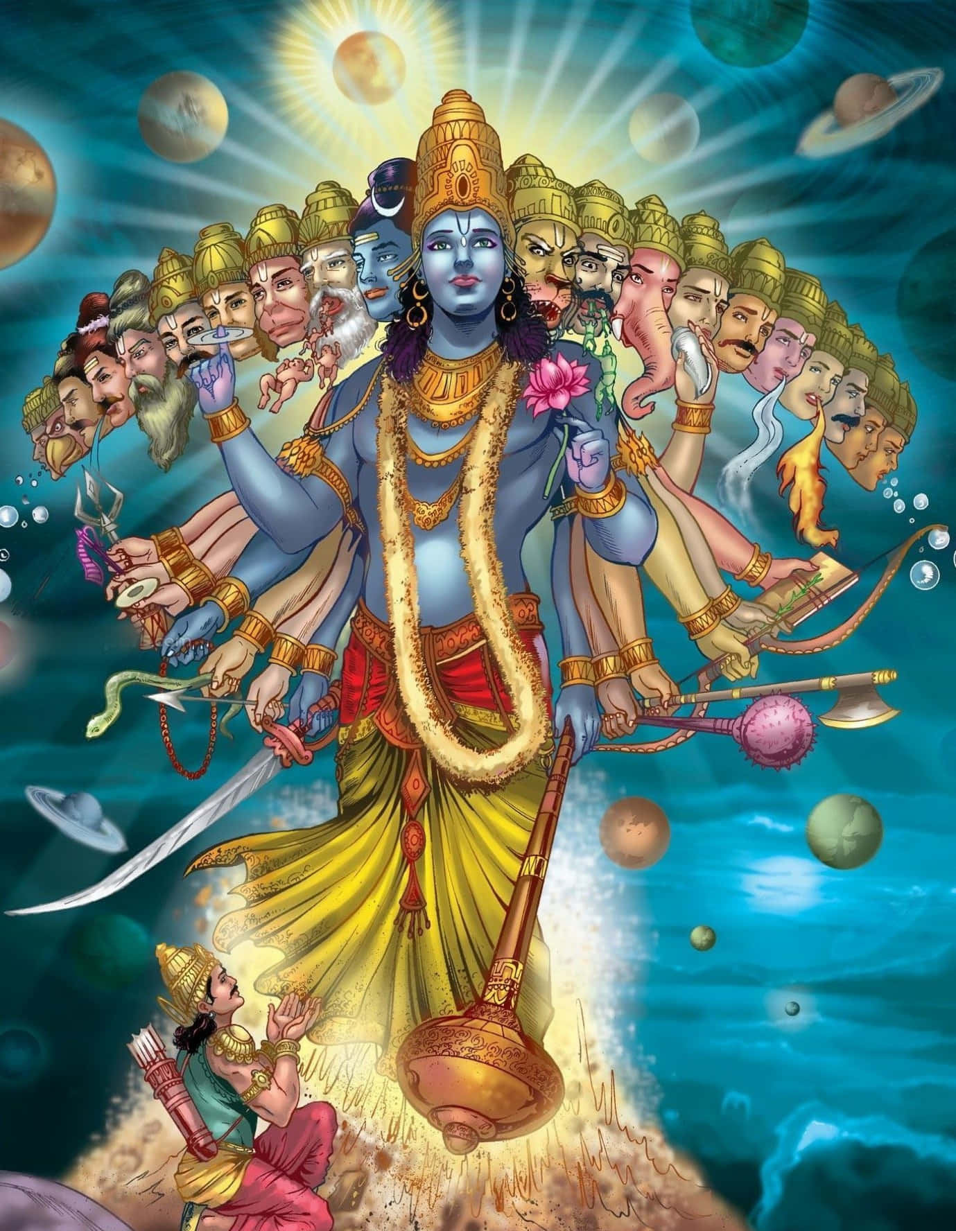 1379x1776 Download lord krishna with his lords Picture