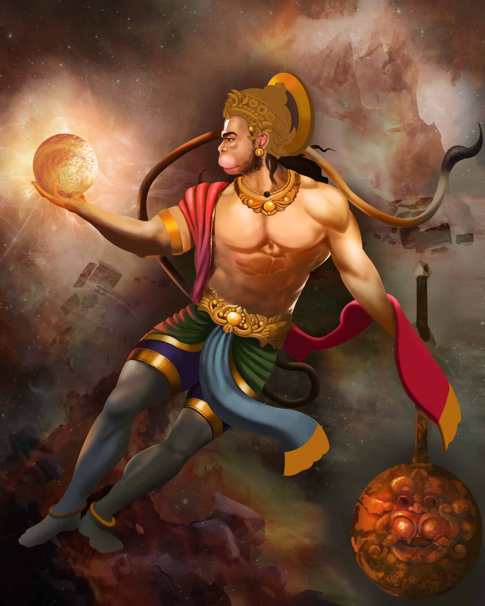 1920x2400 Hanuman The Indian god