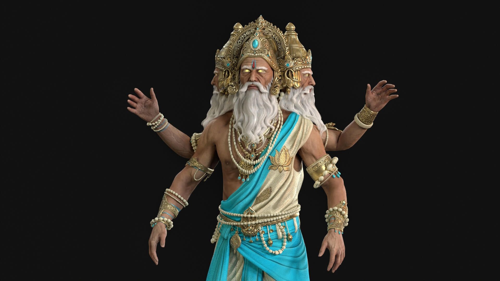1920x1080 Indian God Brahma