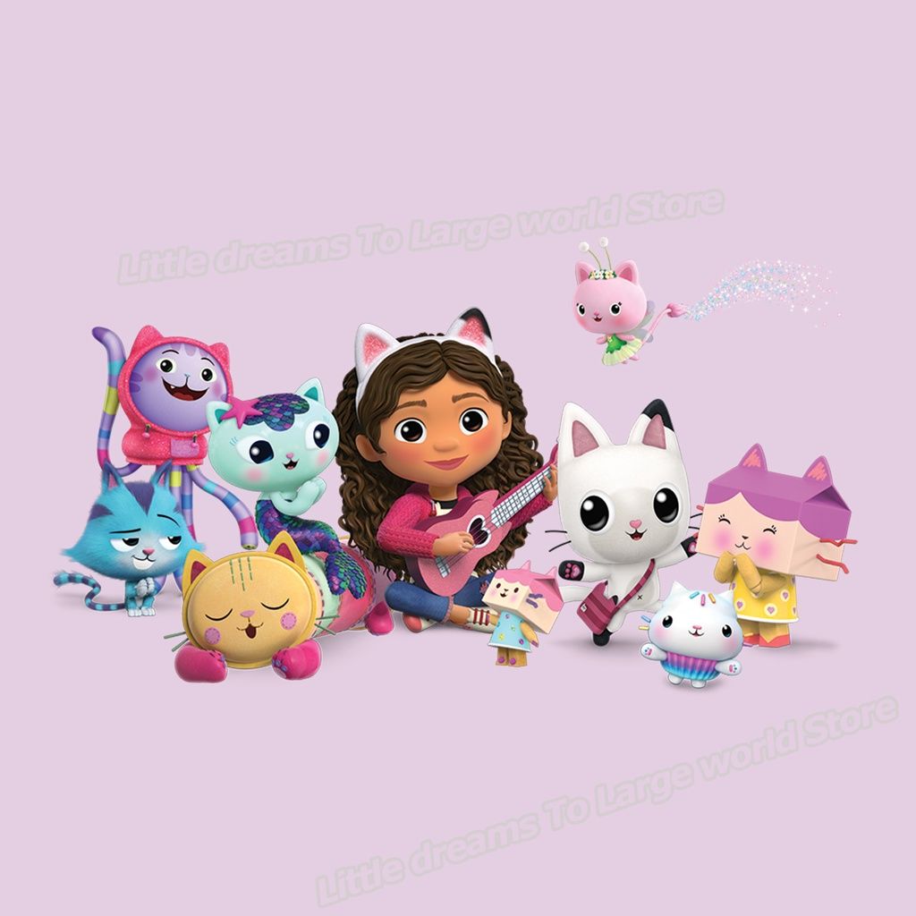 1024x1024 Gabby Dollhouse Ironing Patches A Level Washable Creative T Shirt DIY Decoration Cute Applique Fashion Heat Transfer Stickers Gifts