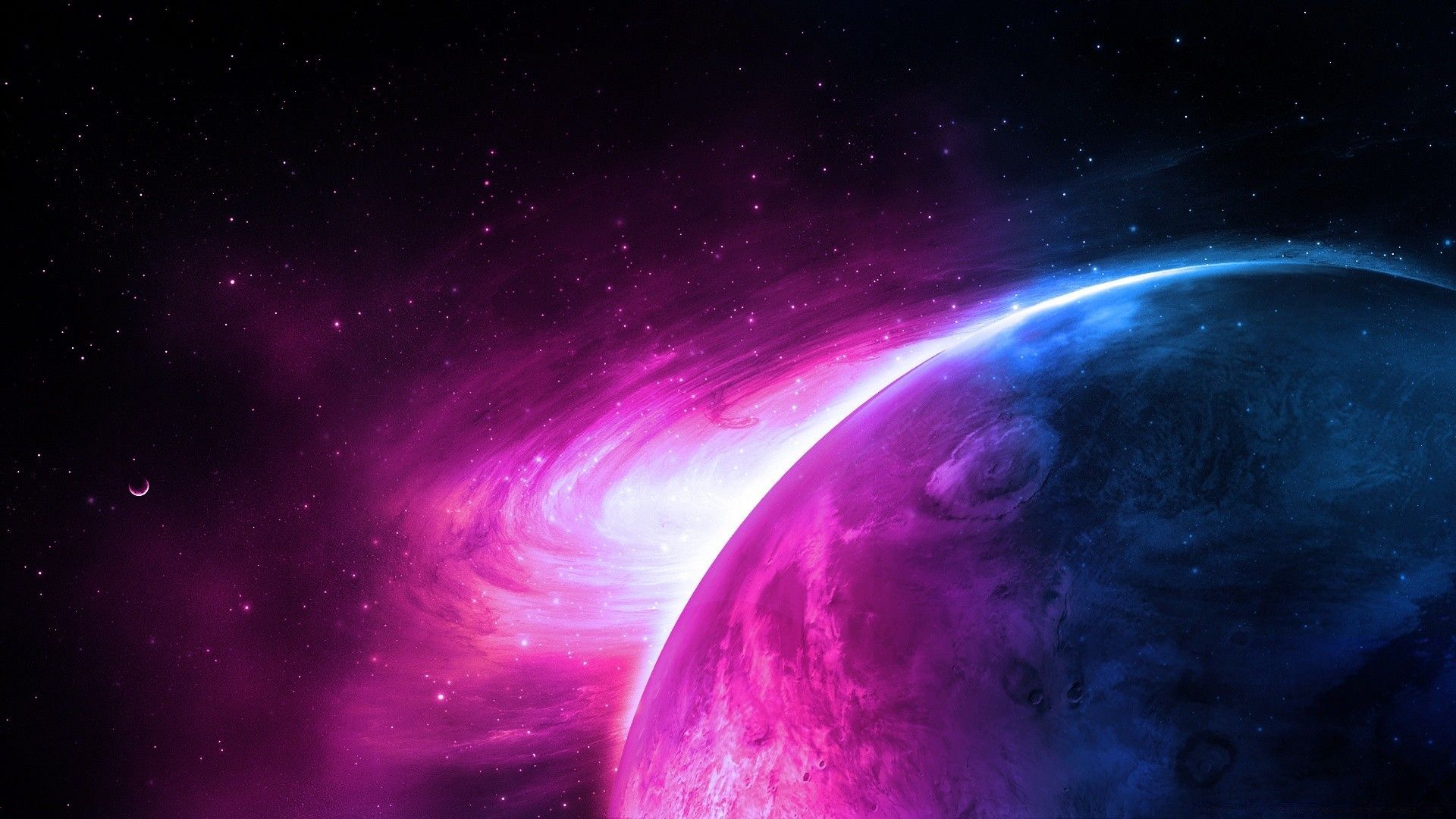 1920x1080 Pink Planet With