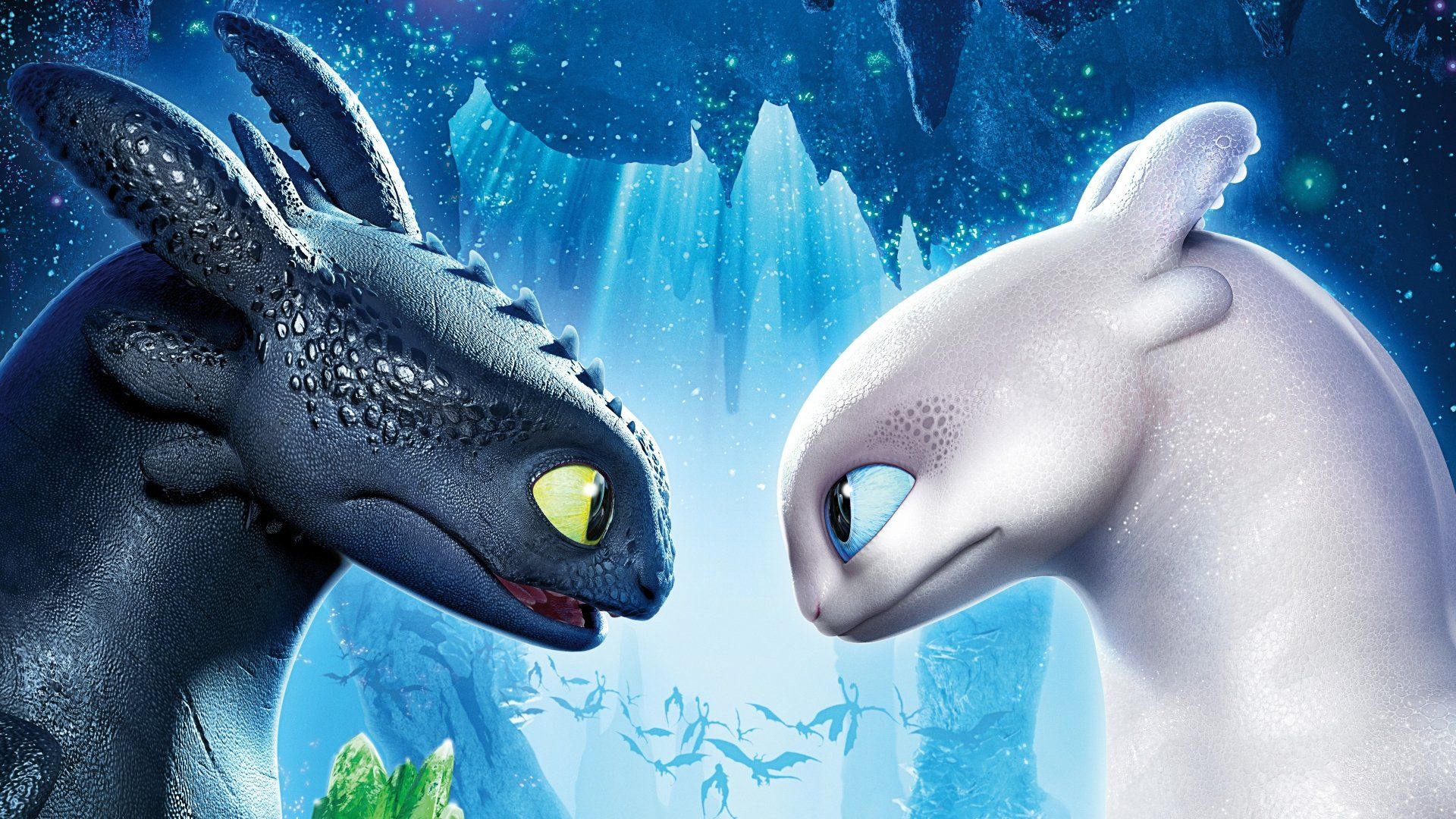 1920x1080 How to Train Your Dragon: Toothless & White Night Fury 8K Wallpaperx4320